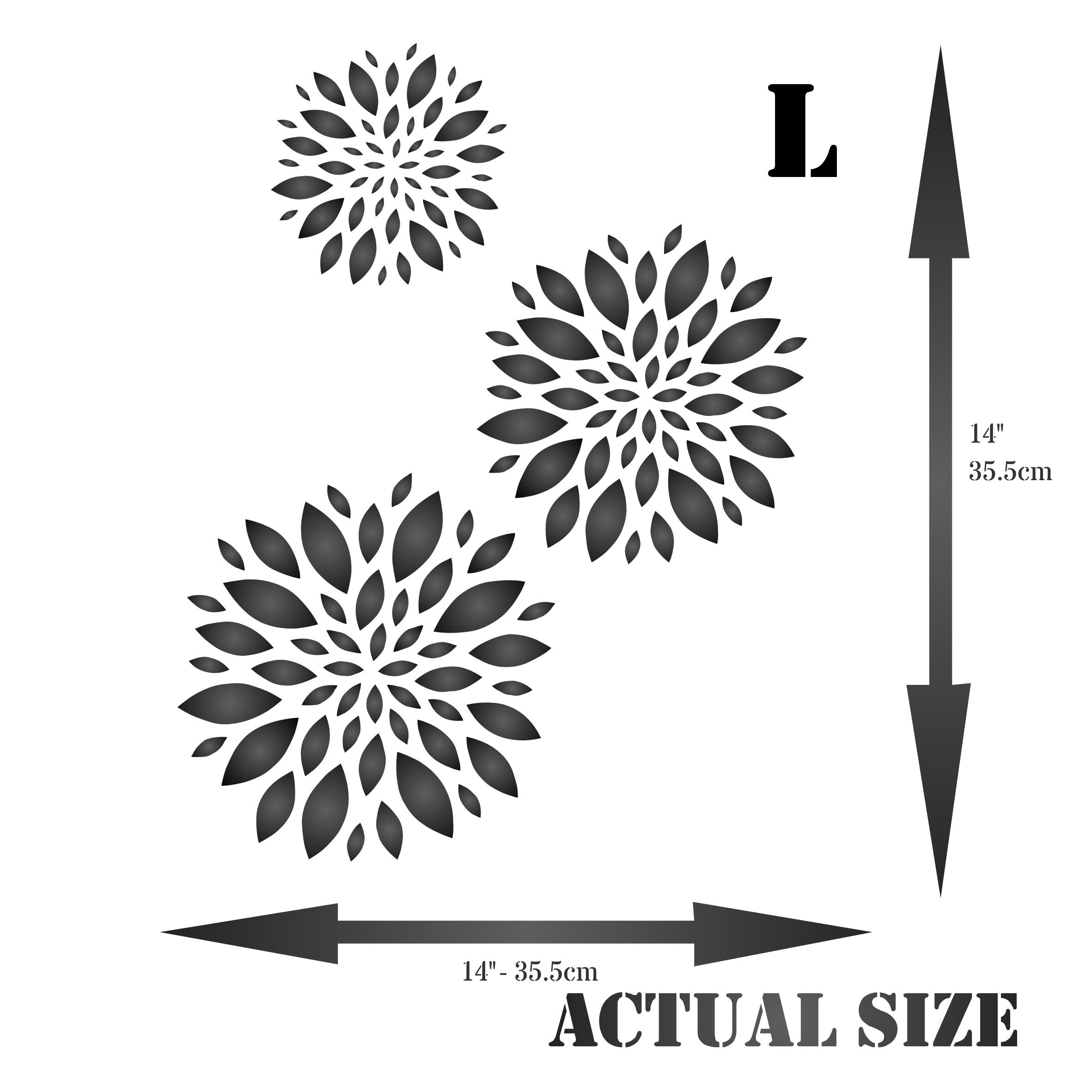 Flower Pattern Stencil - Allover Flower Pattern Template