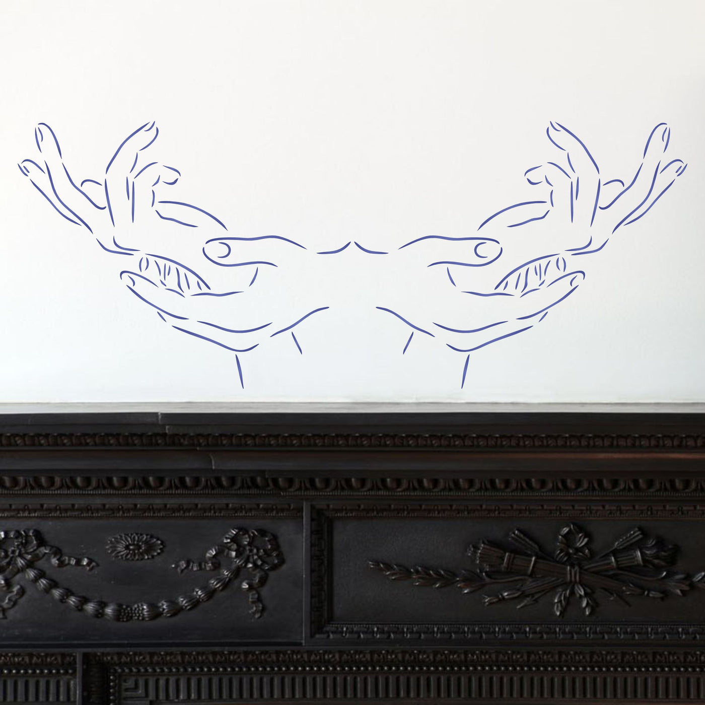 Hands Stencil - Woman Ladies Hand Outline Silhouette Decorative