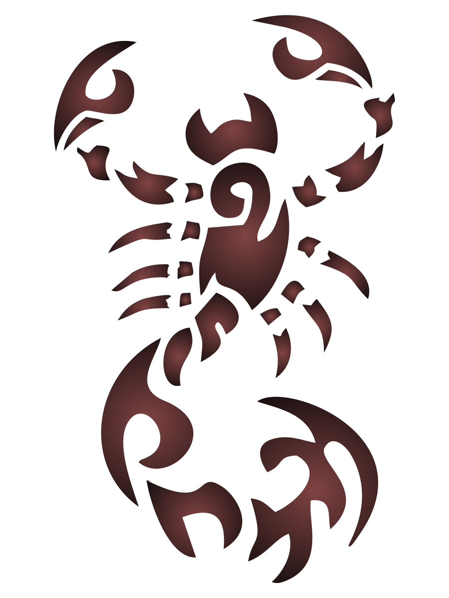 Scorpion Stencil - Bug Insect Tribal Tattoo