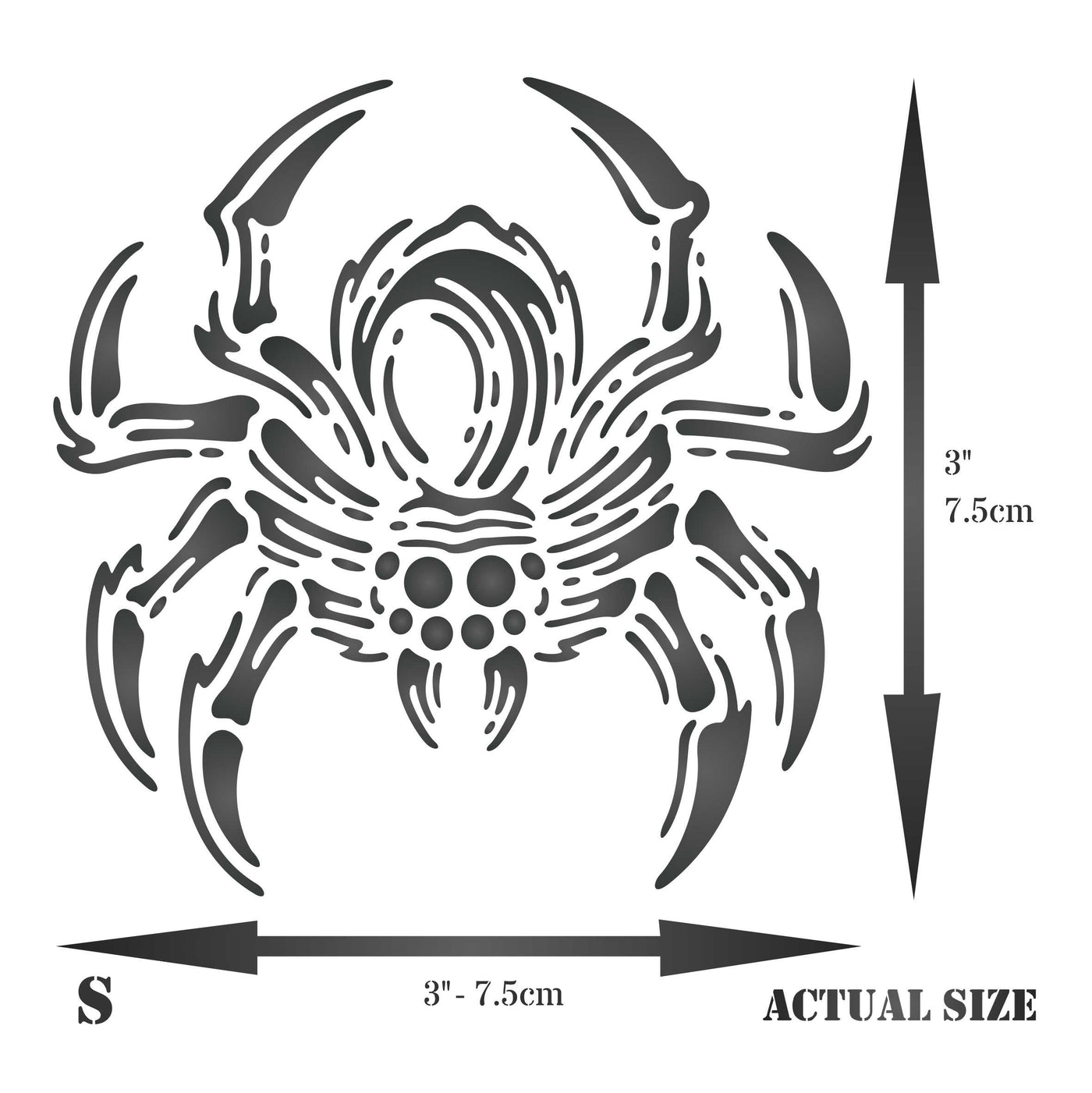 Tarantula Stencil - Large Hairy Spider Insect Bug