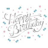 Happy Birthday Stencil - Birthday Sign Words