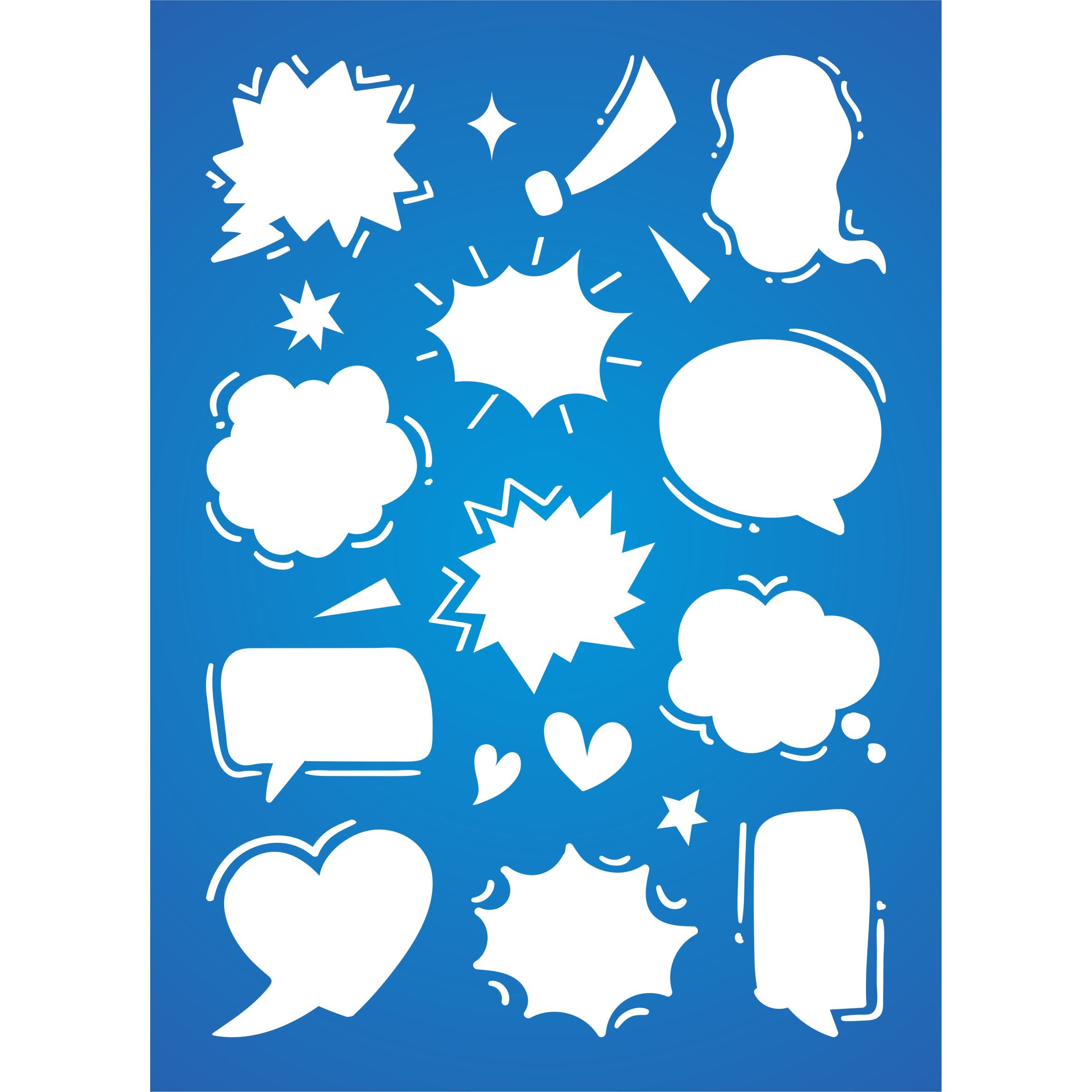 Speech Bubbles Layering Stencil- Speech Balloons Mask use to Add Texture