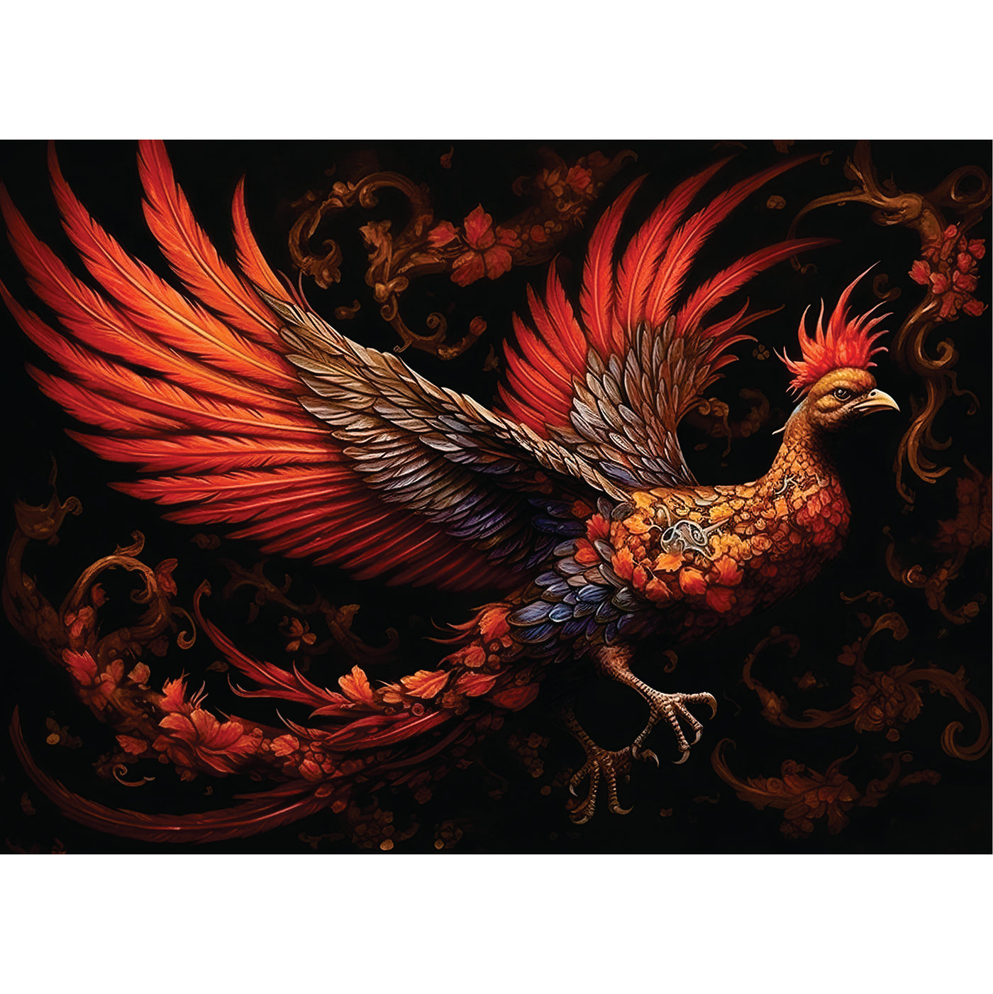 Mythical Hong Bird Rice Paper- Unique Printed Mulberry Paper Art Image 36gsm