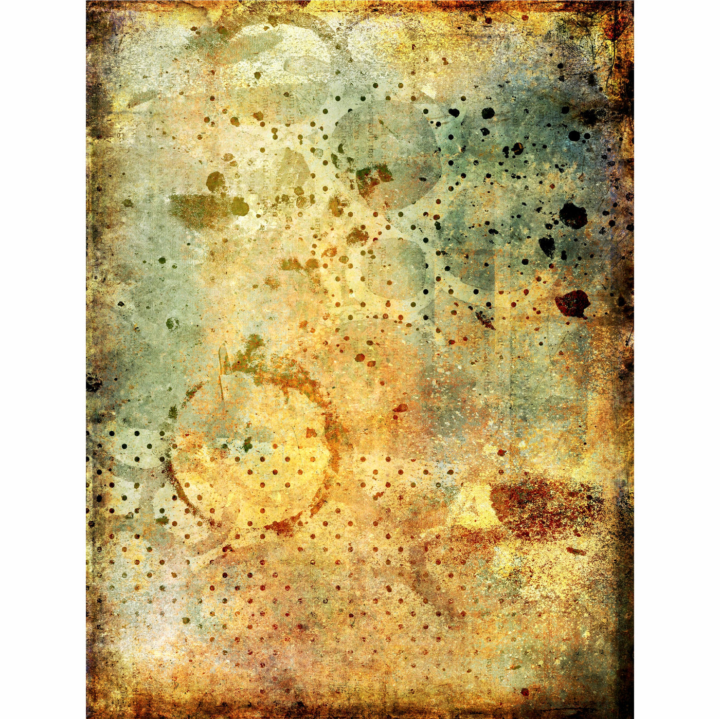 Distressed Background Rice Paper- 6 x Printed Mulberry Paper Images 30gsm