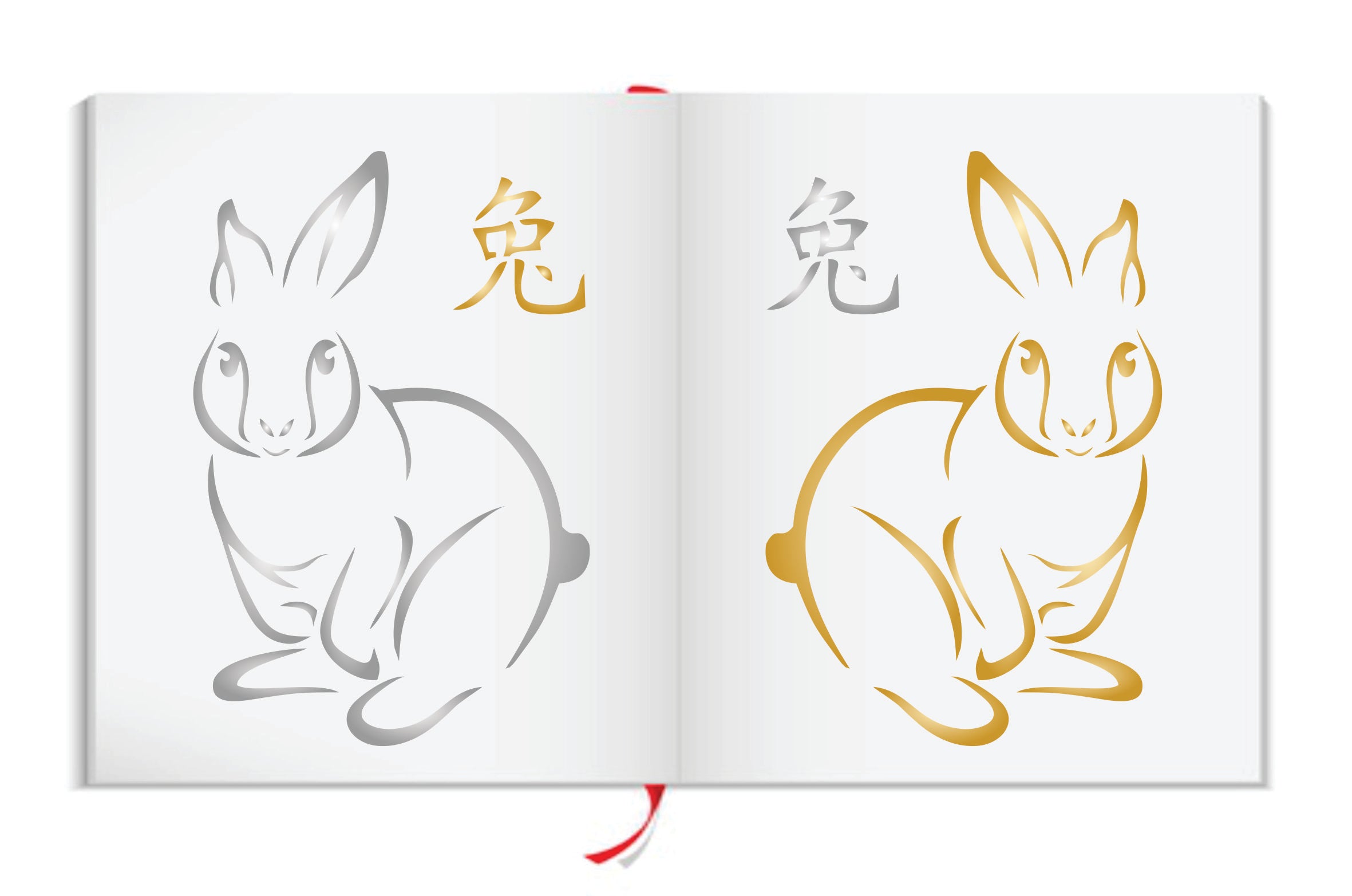 Bunny Stencil - Pet Farm Wild Animal Chinese Year of The Rabbit