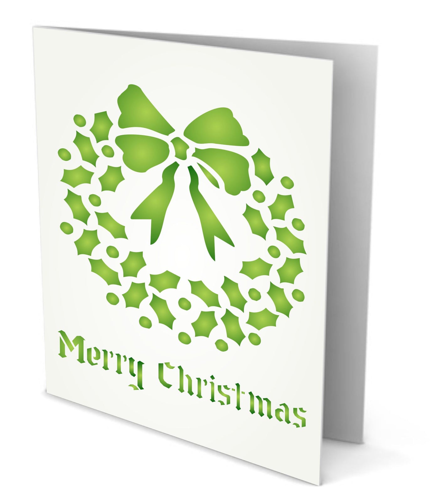 Christmas Wreath Stencil - Scrapbooking Decor & Card