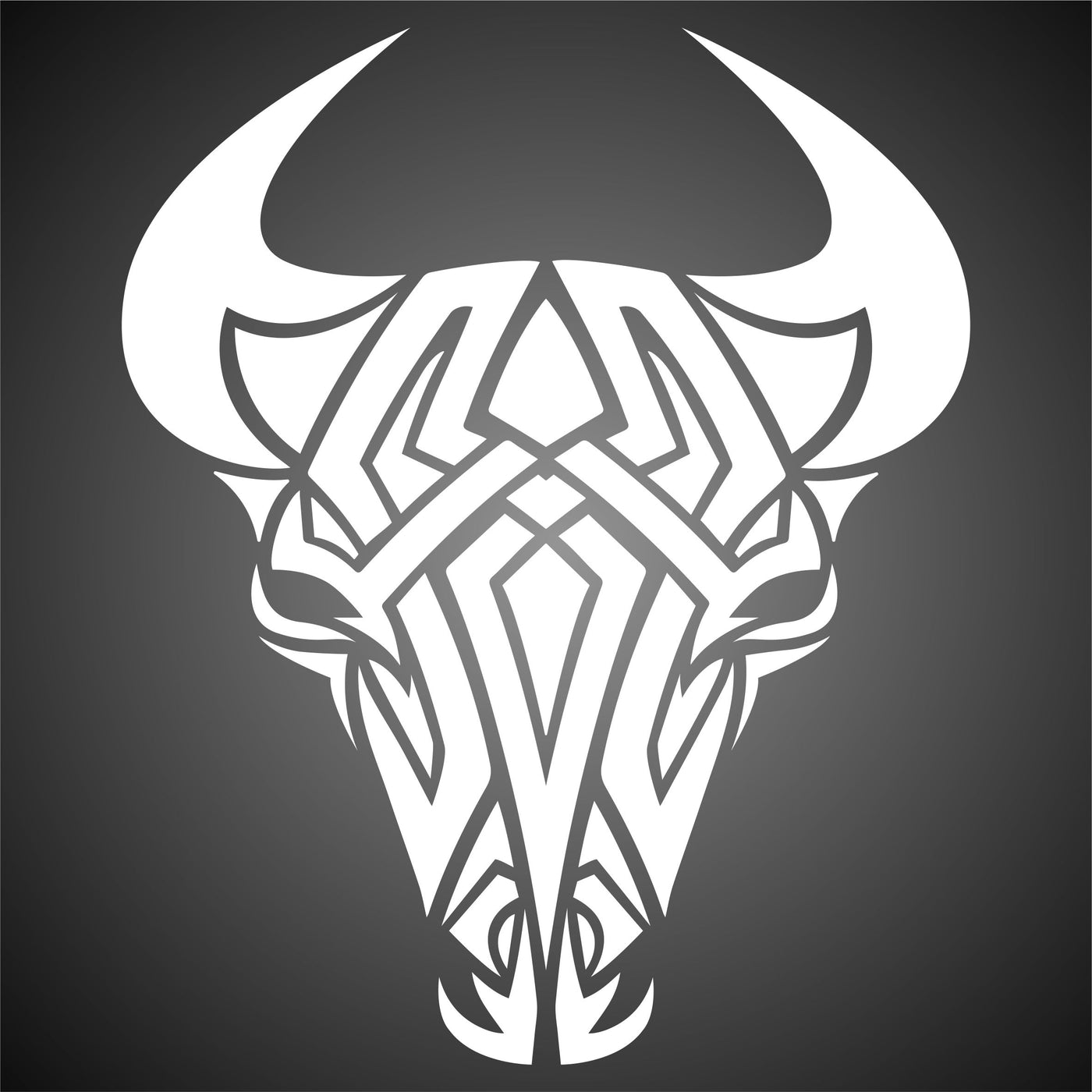 Tribal Bull Stencil - Cow Tattoo Bull Head Skull