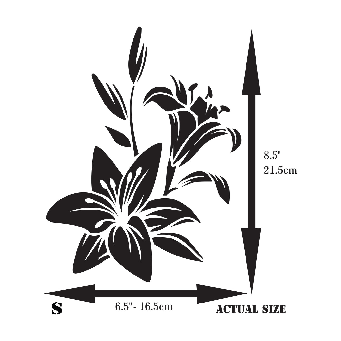 Easter Lily Stencil - Perennial Flower Floral Arum Calla Lilies