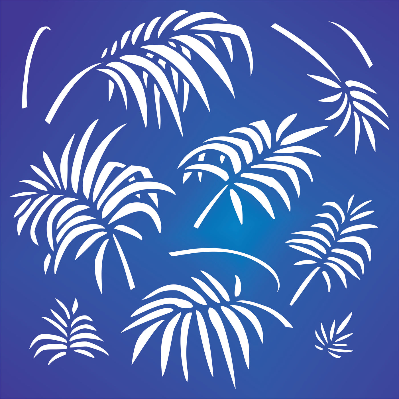 Palm Leaves Stencil-Large Tropical Palm Fronds