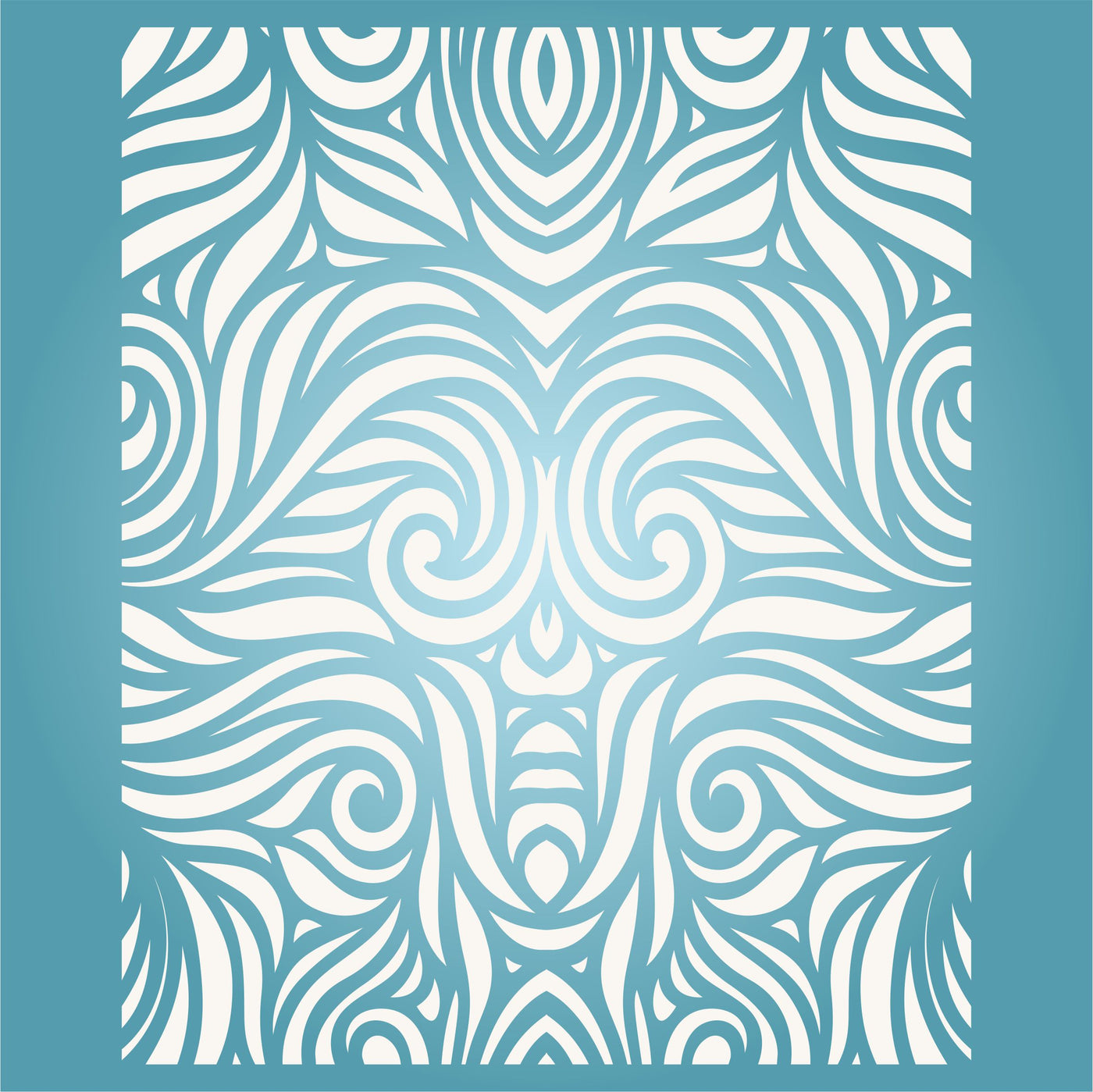 Slimline Waves Stencil- Sea Ocean Card Making Slimline DiesCards Template