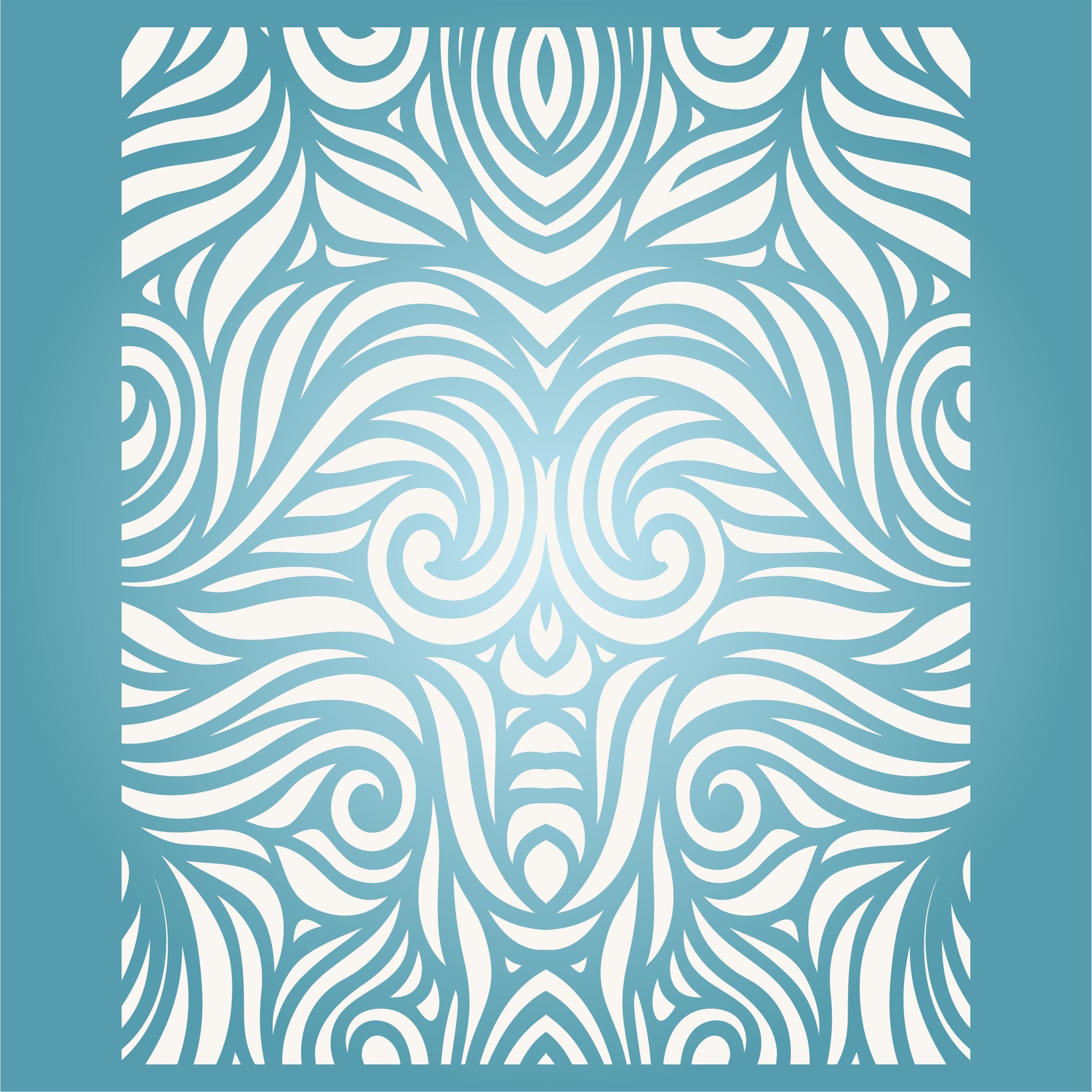 Slimline Waves Stencil- Sea Ocean Card Making Slimline DiesCards Template