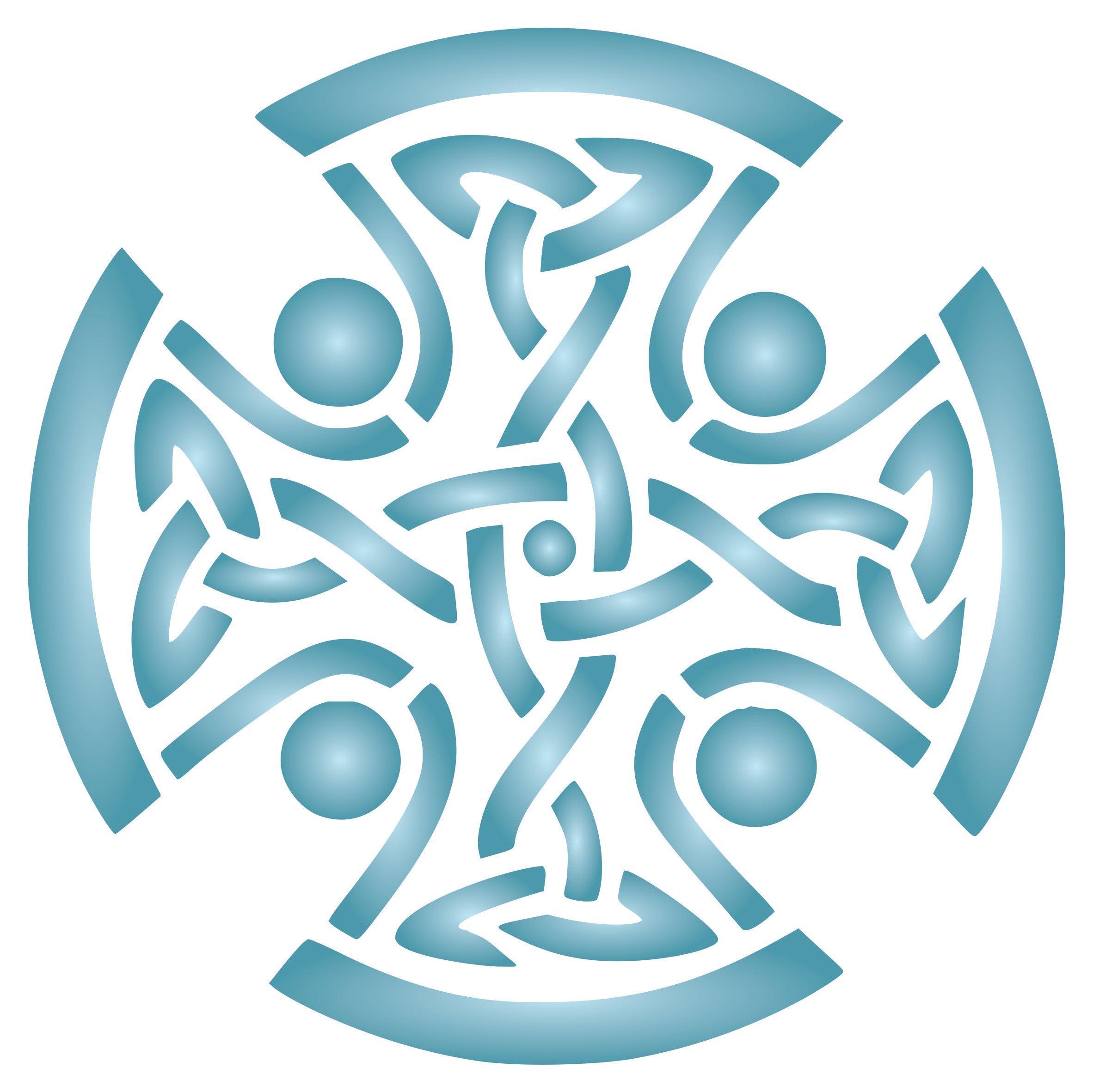 Celtic Cross Stencil - Religious Tribal Knotwork Decor Cards