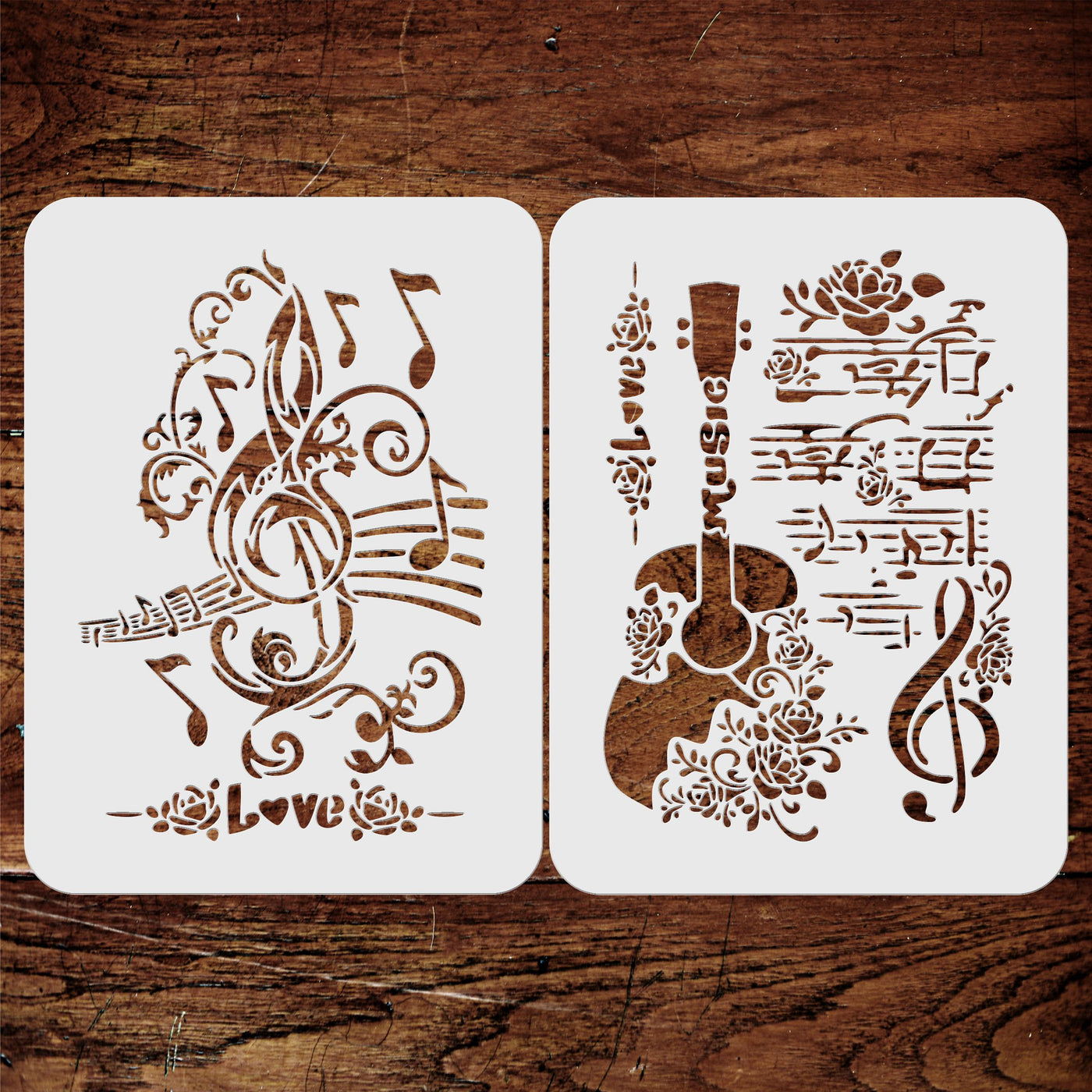 Music Stencil (2pc) - Use Layering to add Texture and Design