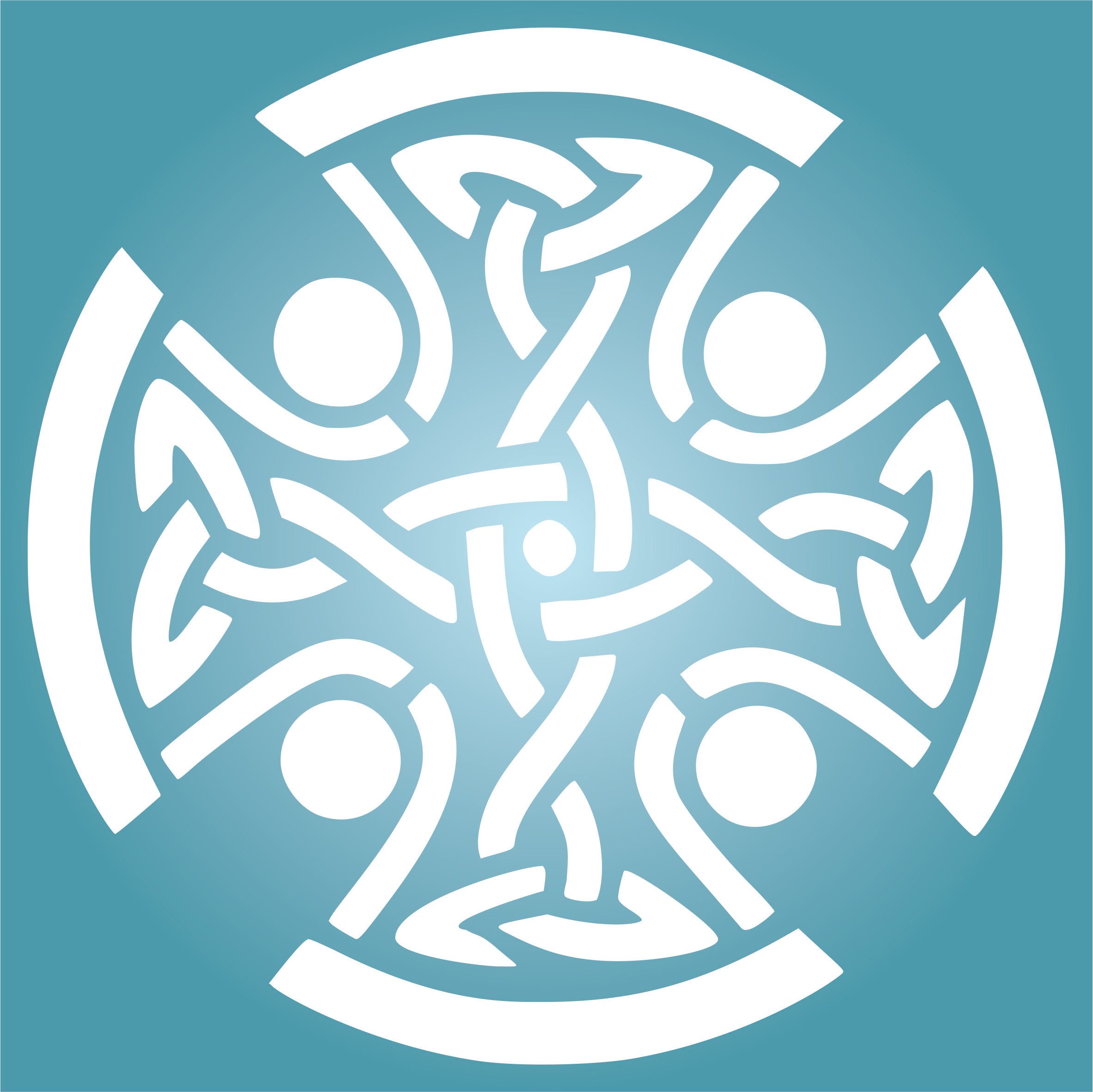 Celtic Cross Stencil - Religious Tribal Knotwork Decor Cards