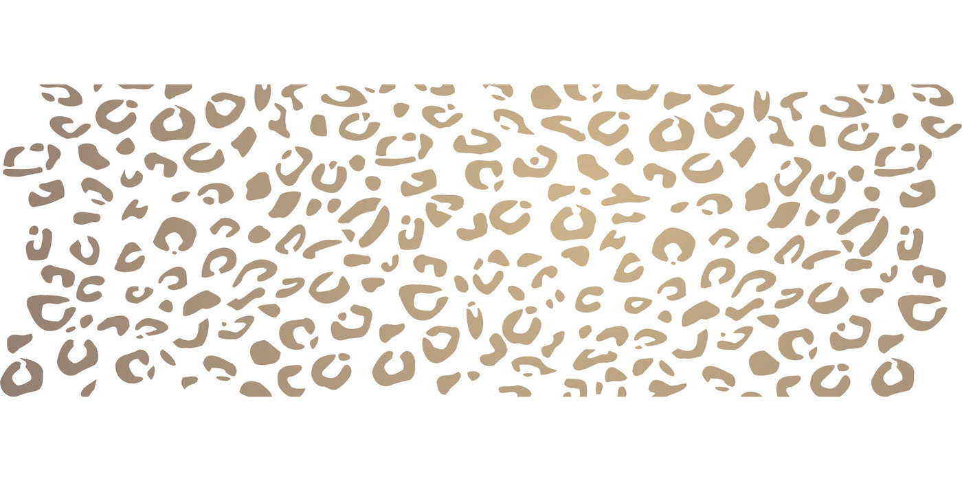 Leopard Print Stencil- Animal Skin Pattern Border