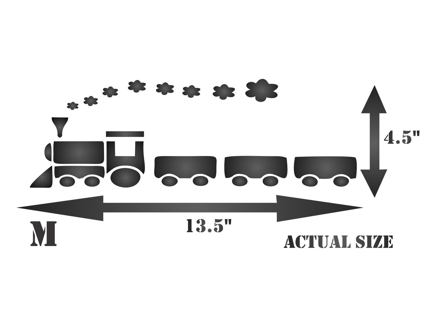 Train Stencil - Nursery Border Steam Train