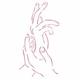 Hands Stencil - Woman Ladies Hand Outline Silhouette Decorative
