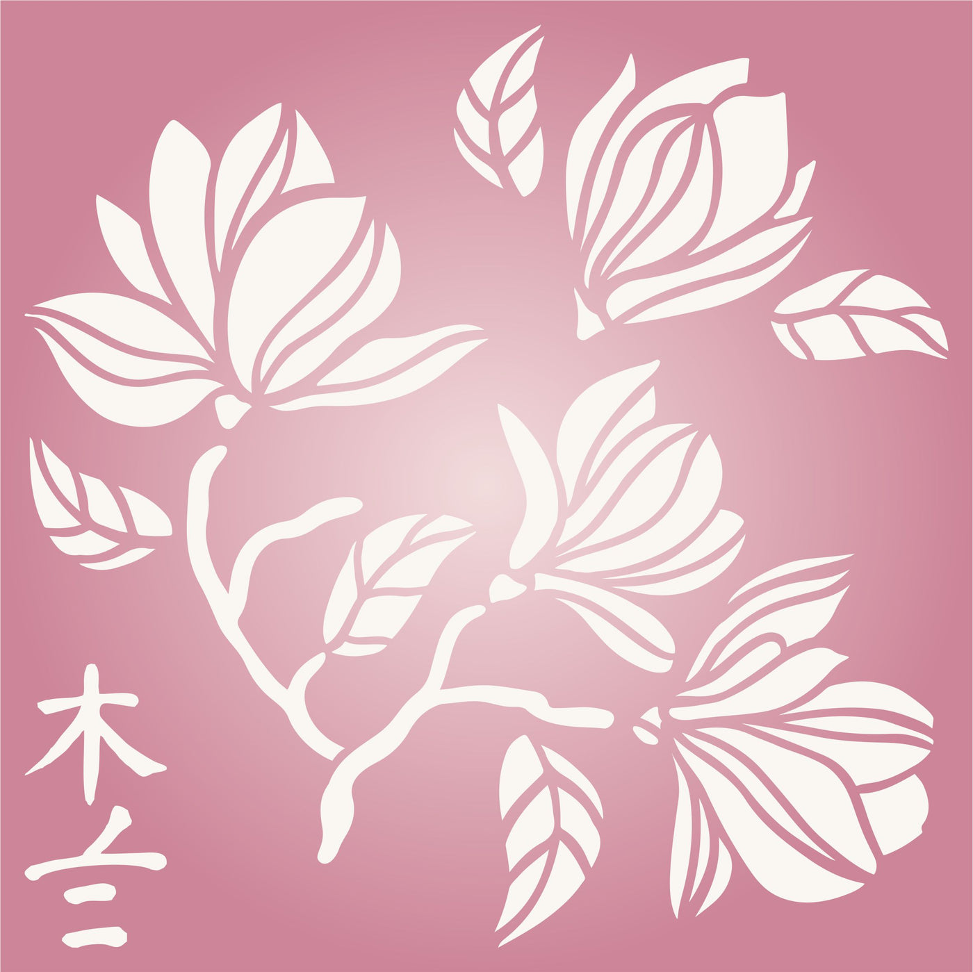 Magnolia Stencil - Classic Flower Floral Ancient Tree