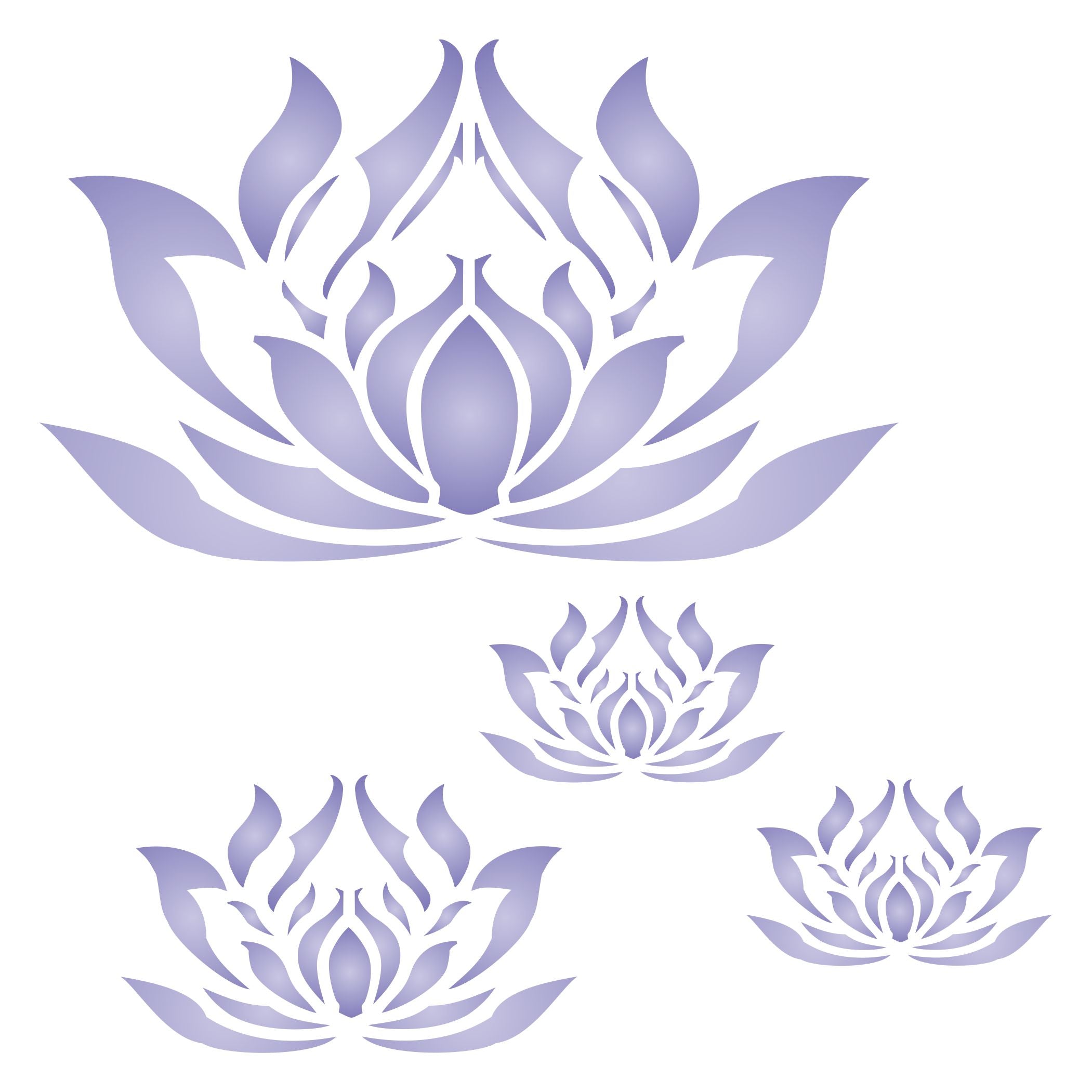 Lotus Flowers Stencil- Large Lotus Flower Mural