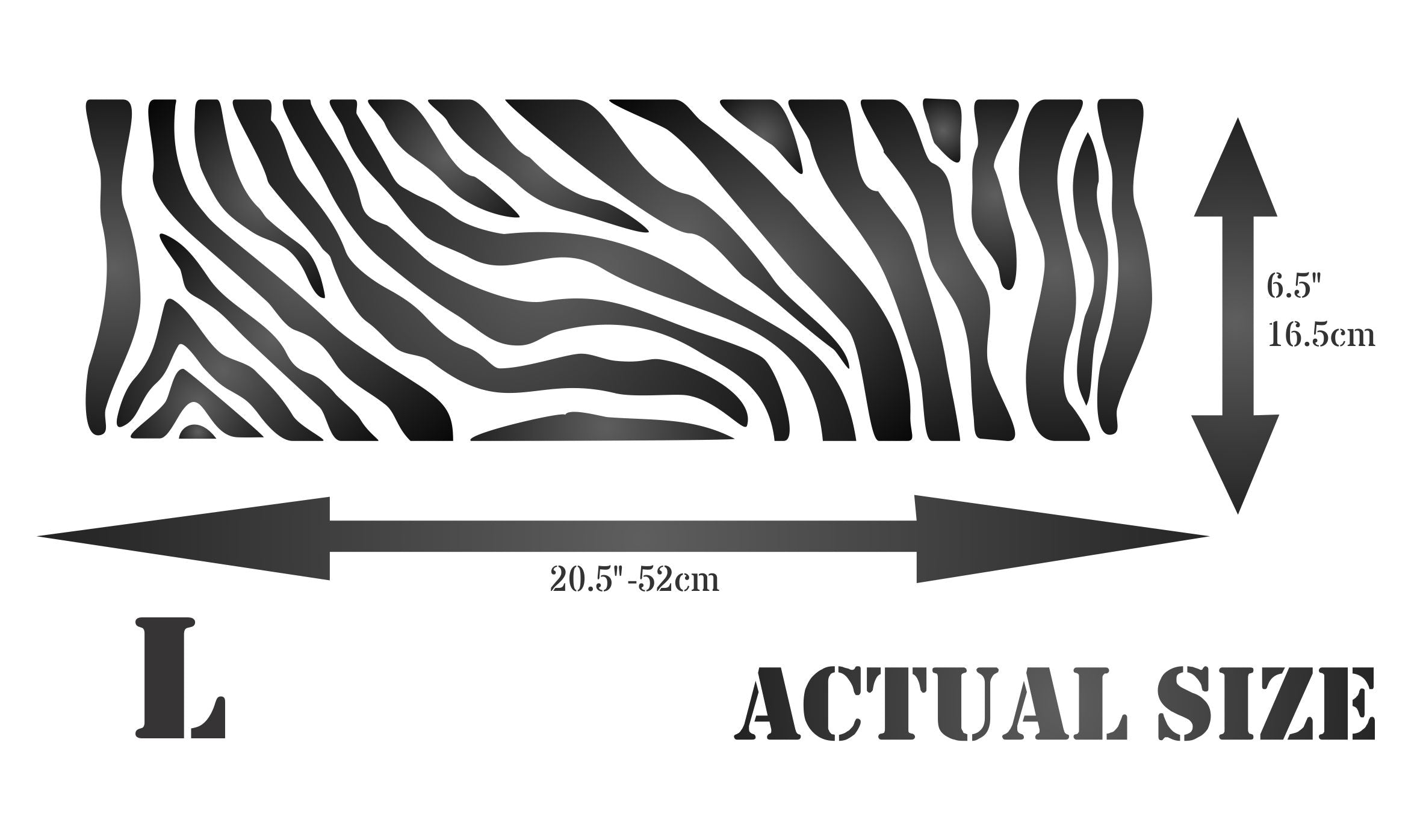 Zebra Stripe Stencil- Animal Skin Pattern Border