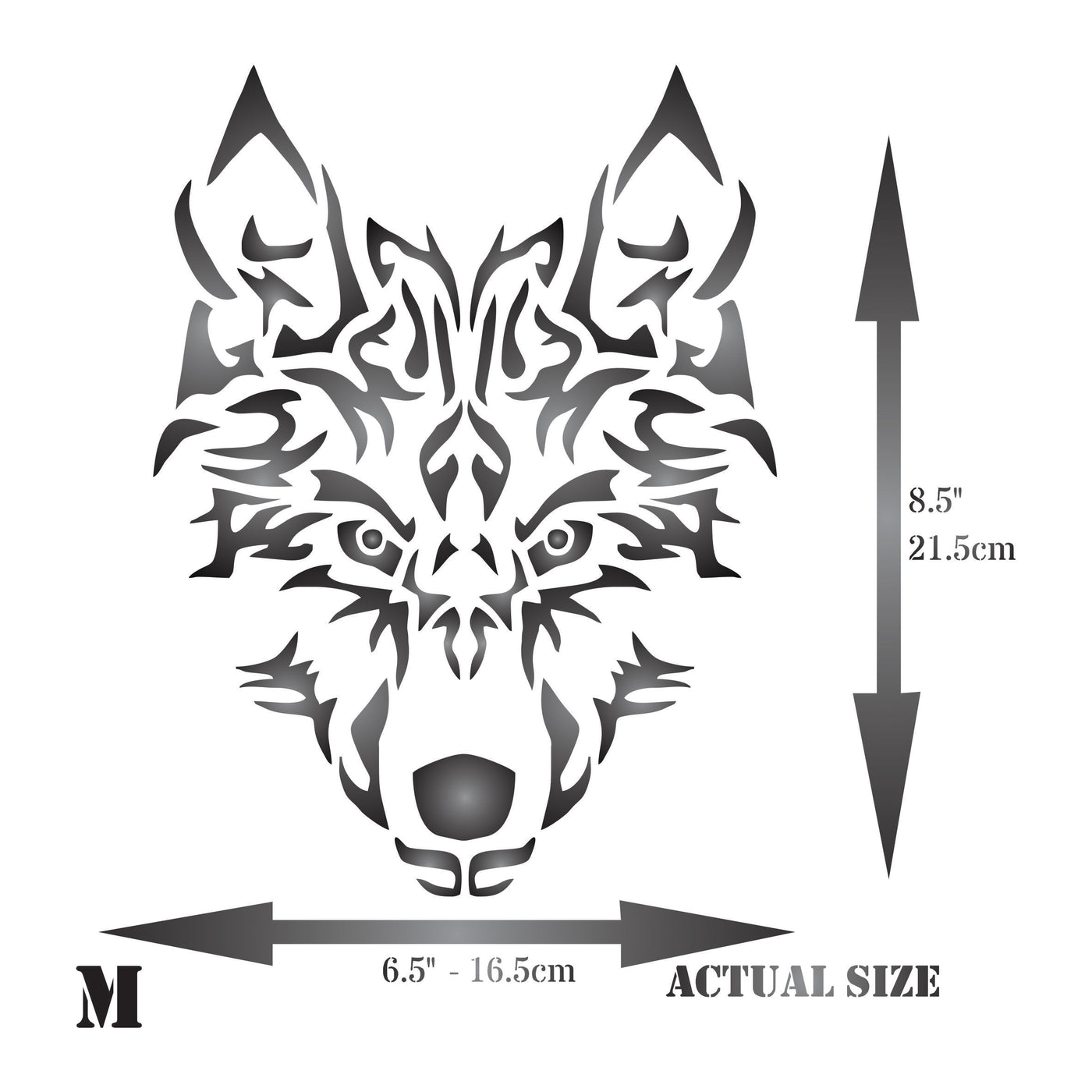 Wolf Stenci - Animal Artic Wolf Head