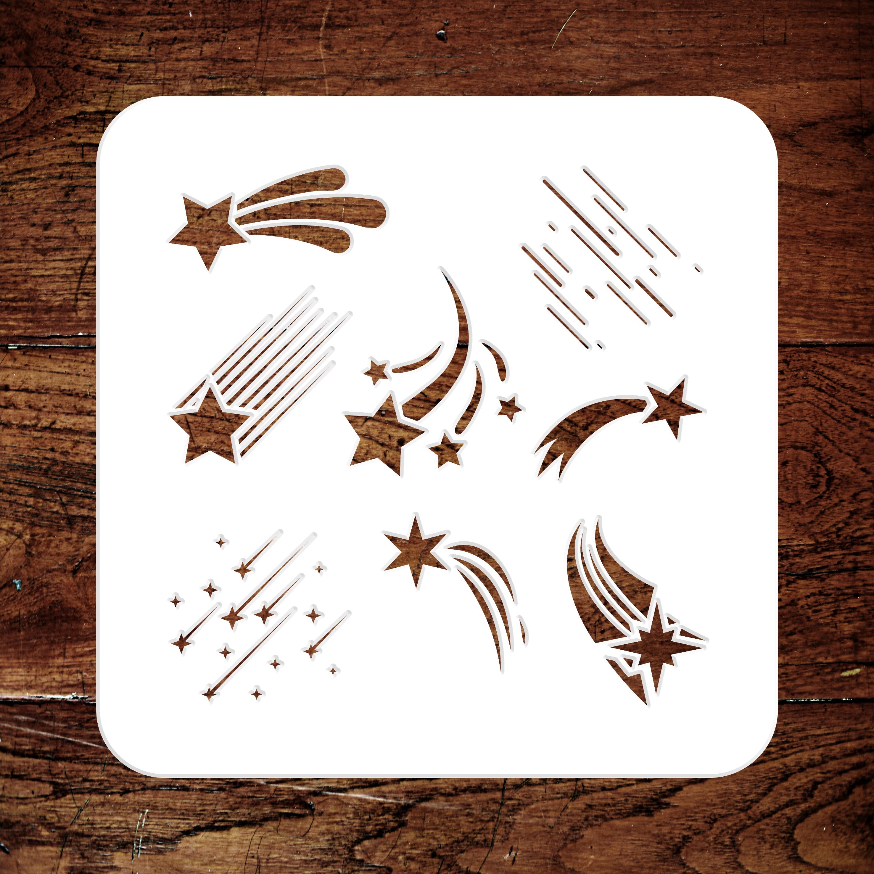 Shooting Stars Stencil - Celestial Shooting Star