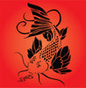 Koi Stencil - Asian Oriental Carp Fish Animal Pond Water