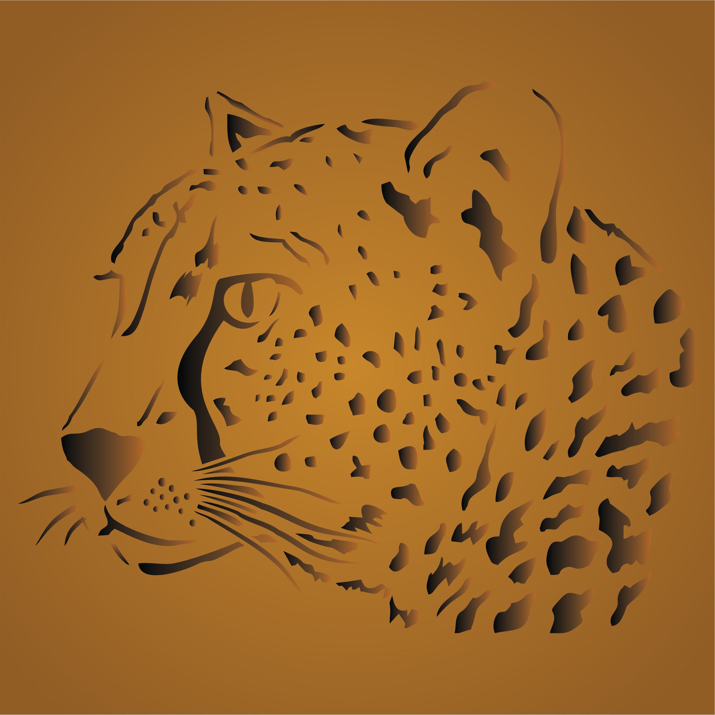 Cheetah Head Stencil - African Big Cat Animal Wildlife