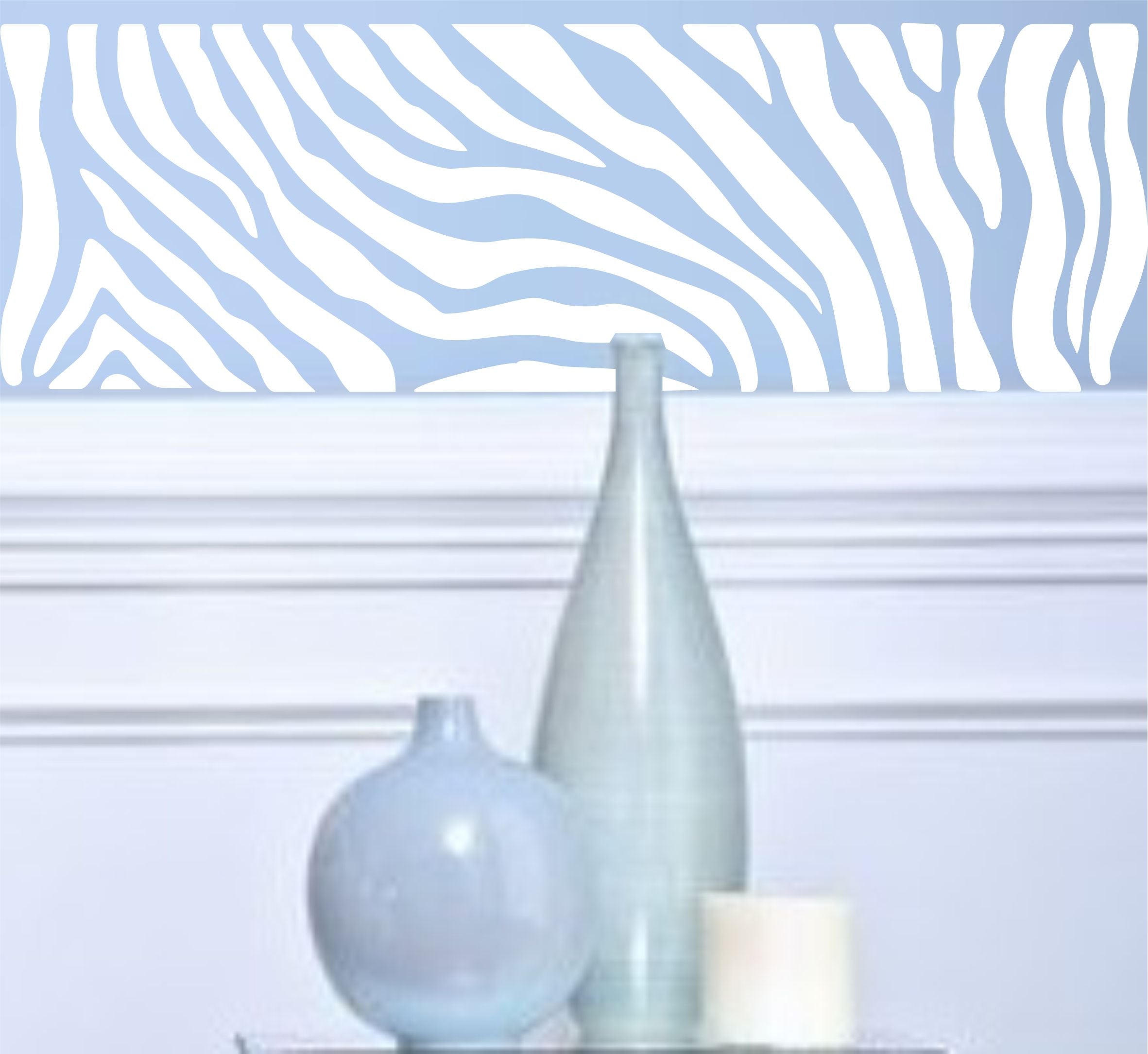 Zebra Stripe Stencil- Animal Skin Pattern Border