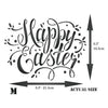 Happy Easter Stencil - Easter Sign Words