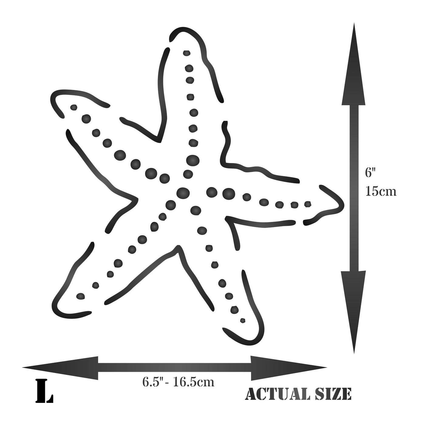 Starfish Stencil - SSea Ocean Nautical Seashore Reef Fish