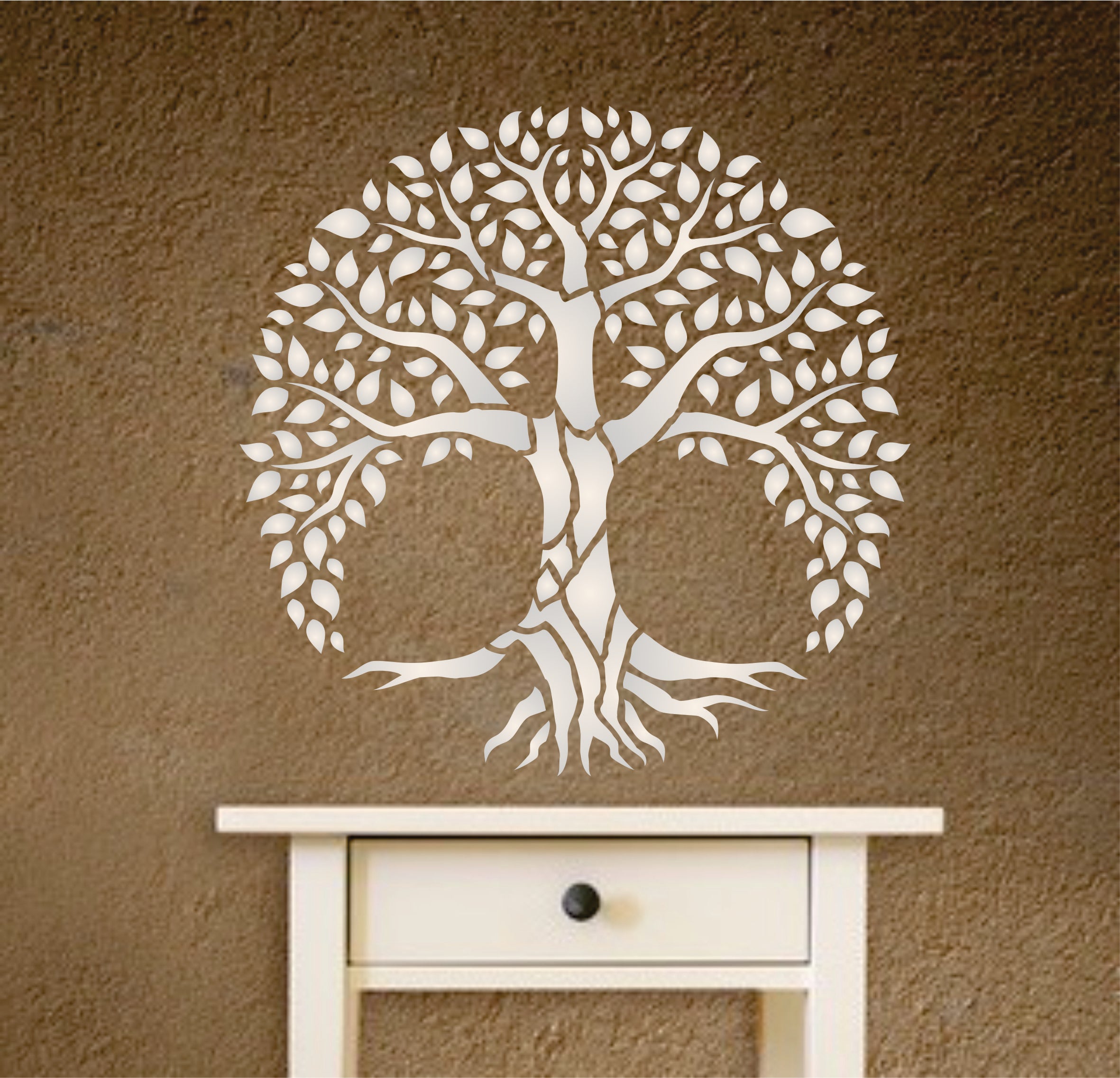 Tree of Life Stencil - Sacred Mandala World Tree