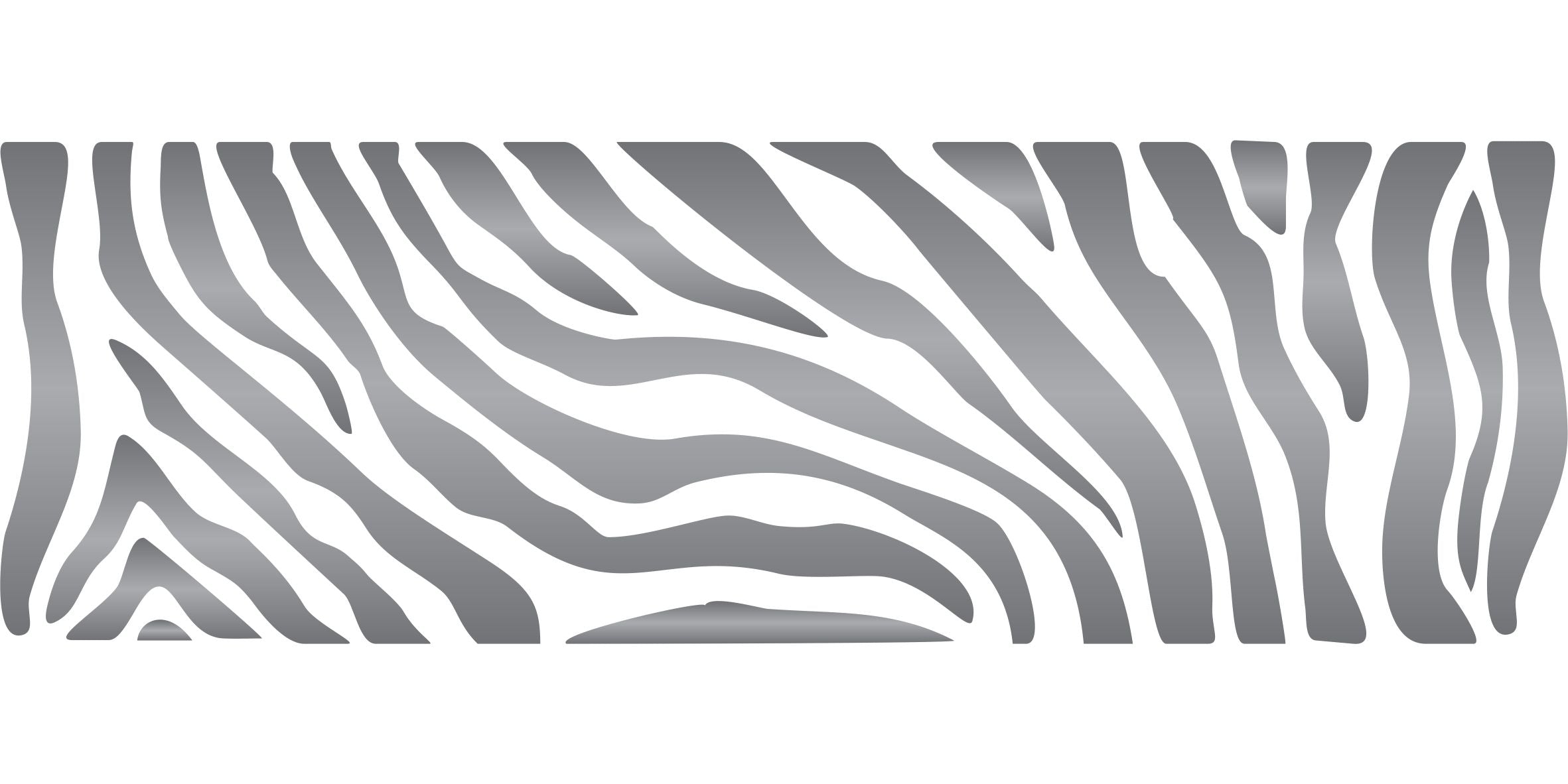 Zebra Stripe Stencil- Animal Skin Pattern Border