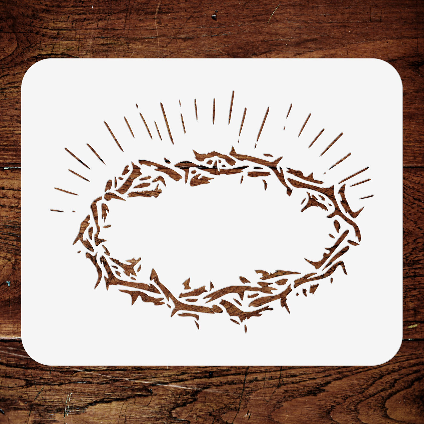 Crown of Thorns Stencil - Religious Woven Plaited Jesus Crown Wreath