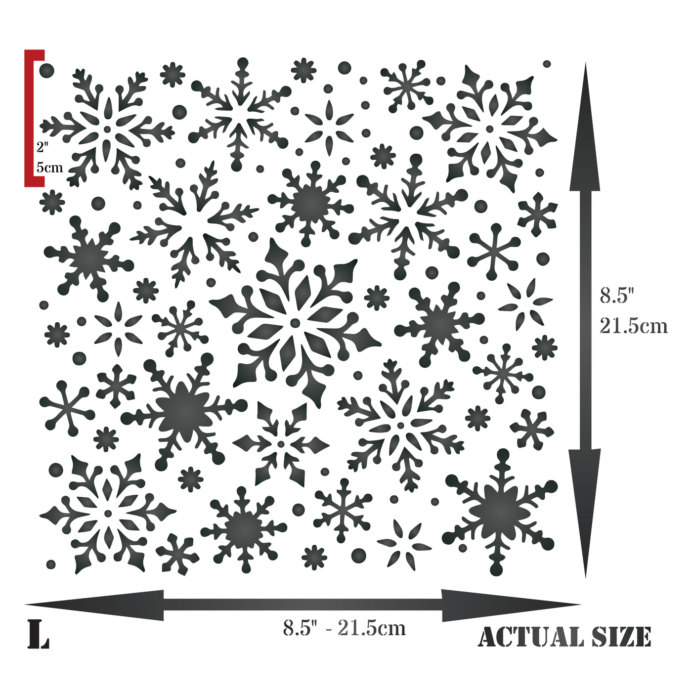 Allover Snowflakes Stencil - Christmas Snowpaper