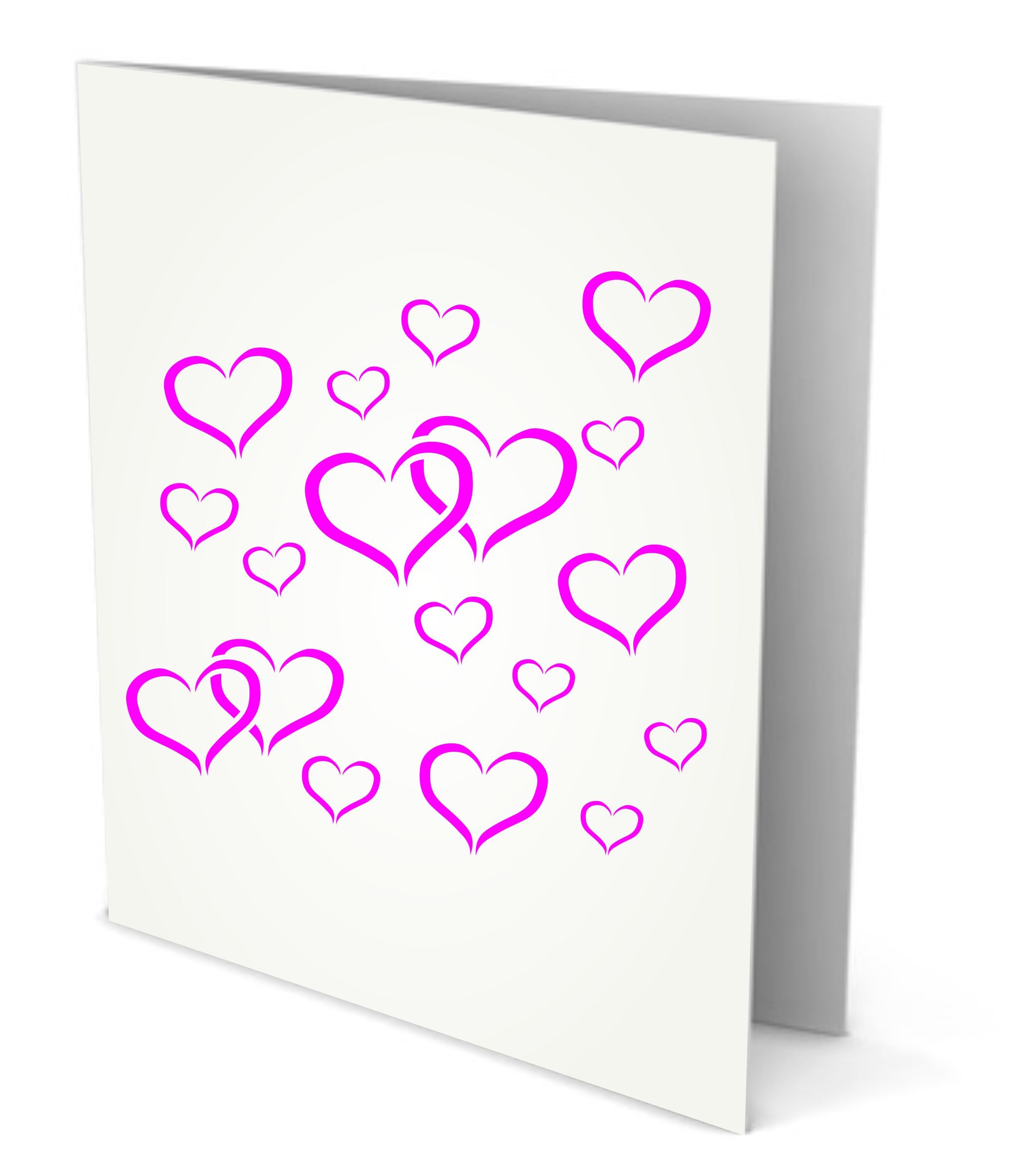 Love Hearts Stencil - Scrapbooking Valentines