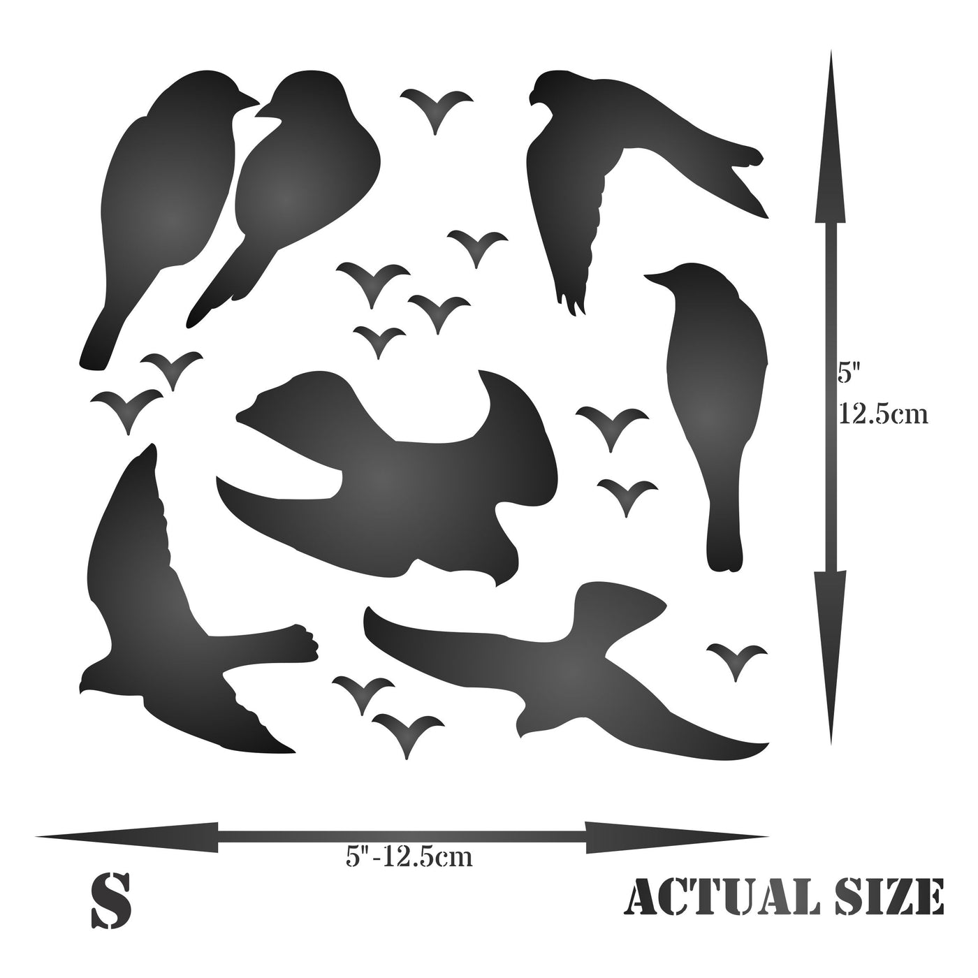 Birds Stenci - Birds Love Birds Hawks