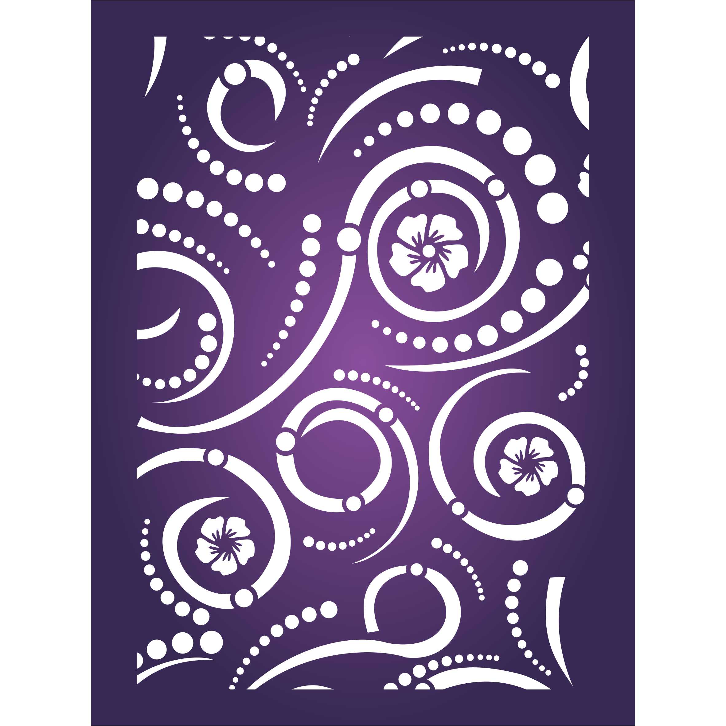 Swirls Layering Stencil- Layering use to add Texture and Design