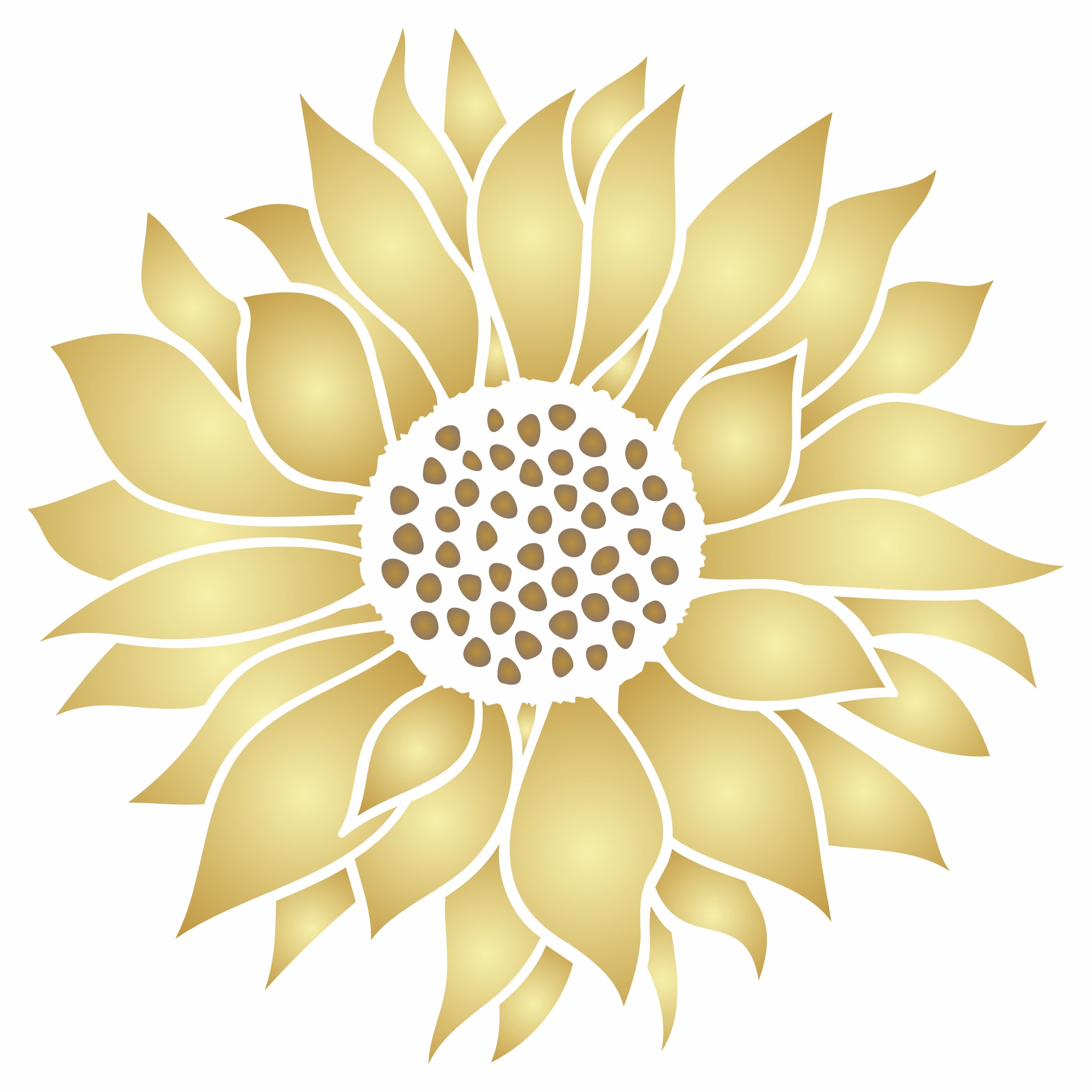 Sunflower Stencil - Classic Flower Floral Mural Art