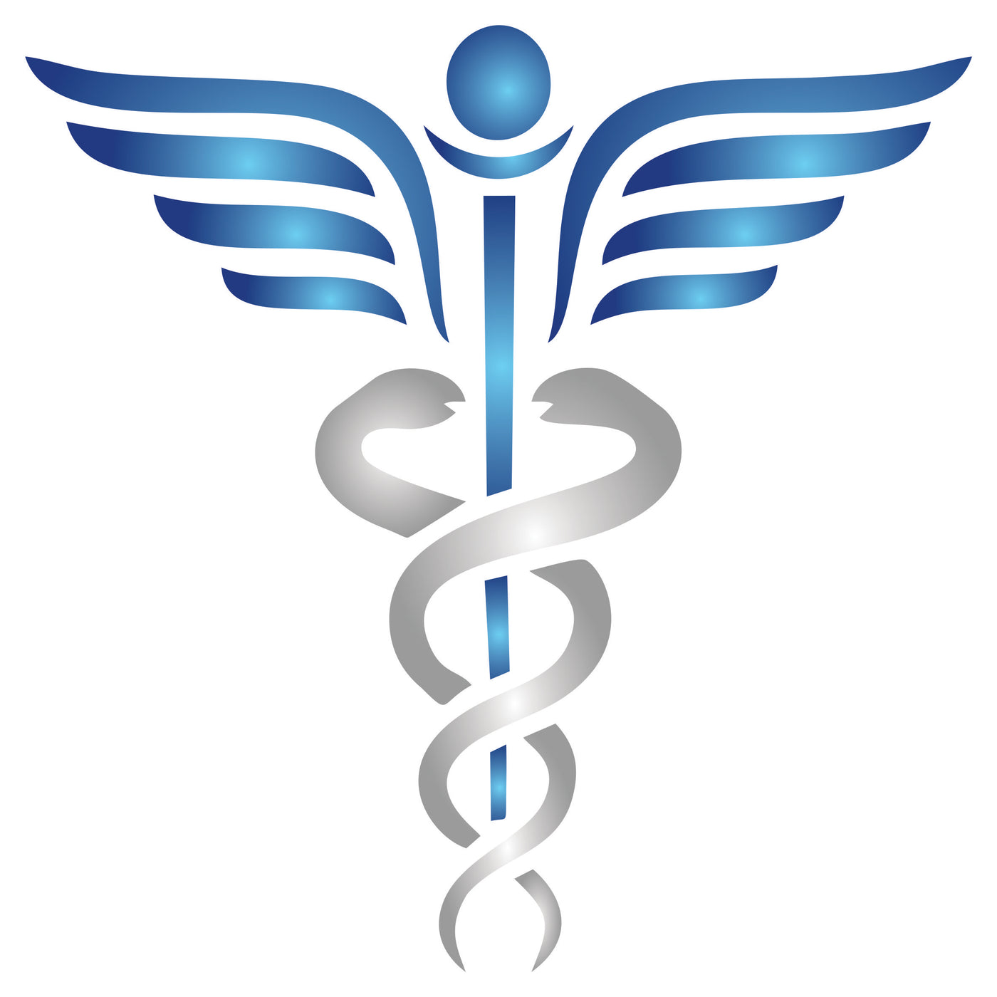 Caduceus Stencil - Staff of Hermes Medical Symbol