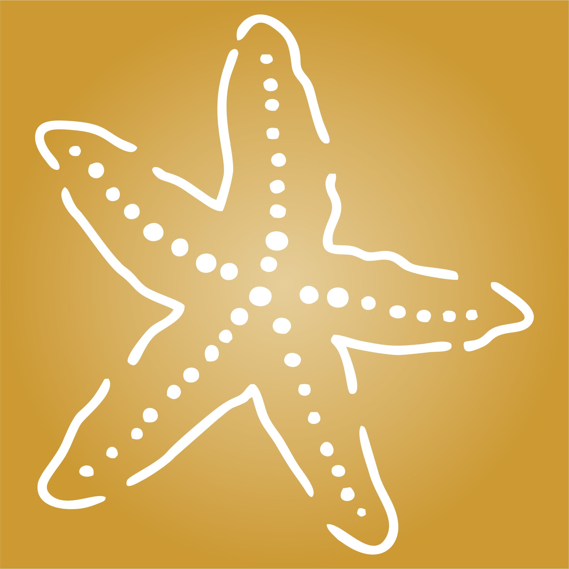 Starfish Stencil - SSea Ocean Nautical Seashore Reef Fish