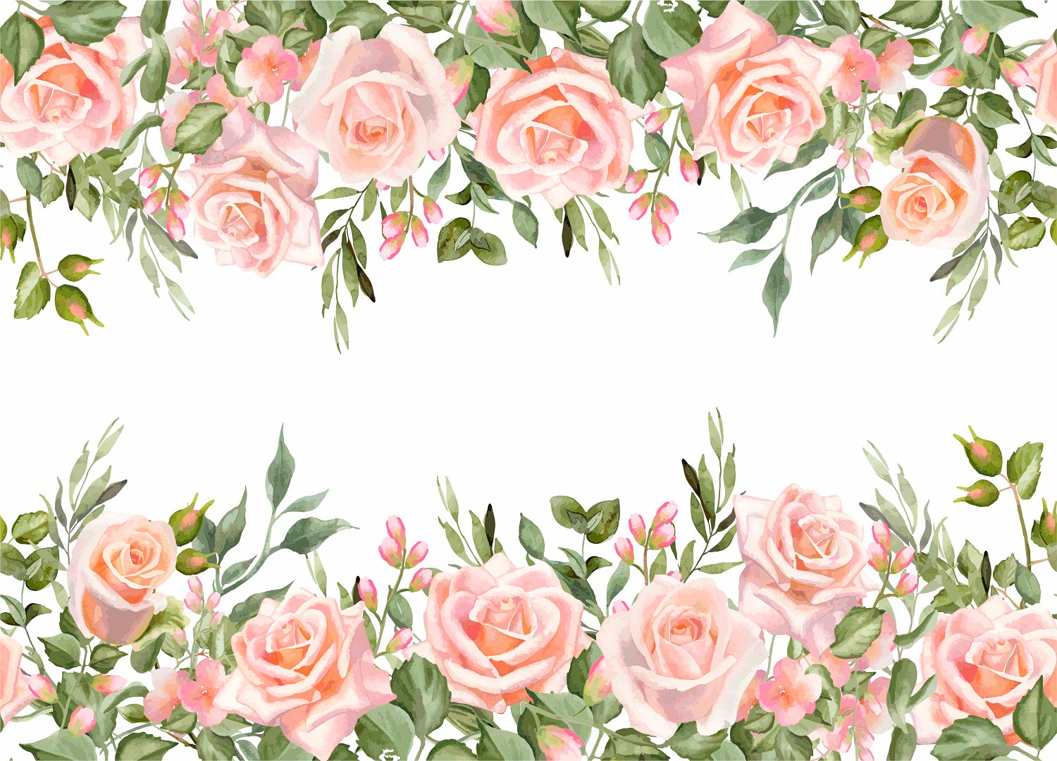 Pink Roses Border Rice Paper- 3 Sheets Printed Mulberry Paper Border 36gsm