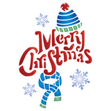 Merry Christmas Stencil - Sign Poster Card Christmas Greeting