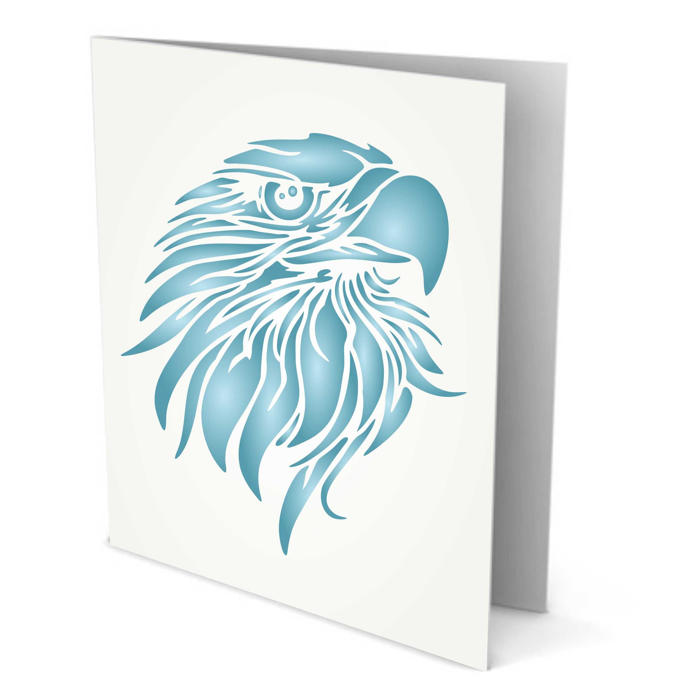 Eagle Head Stencil - Decorative Bird Animal Wildlife