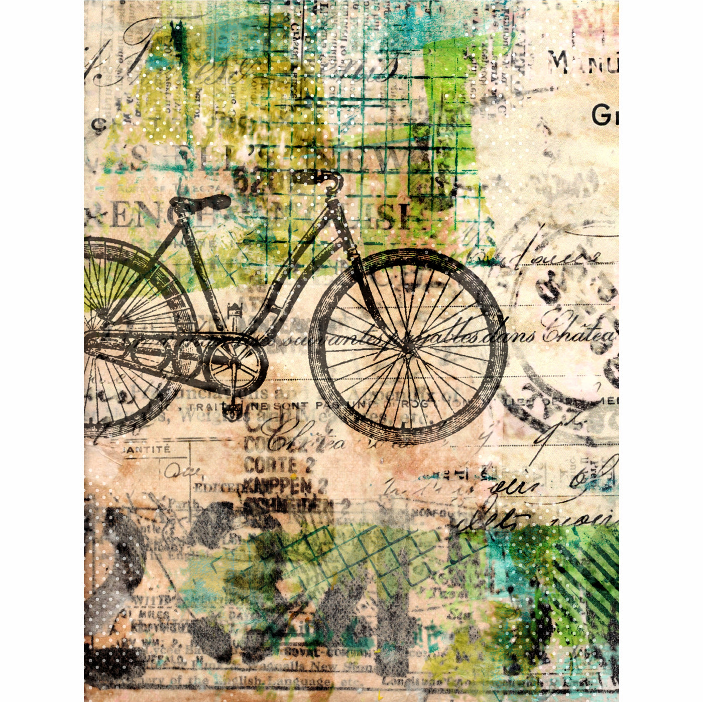 Mixed Media Rice Paper- 6 x Different Printed Mulberry Paper Images 30gsm