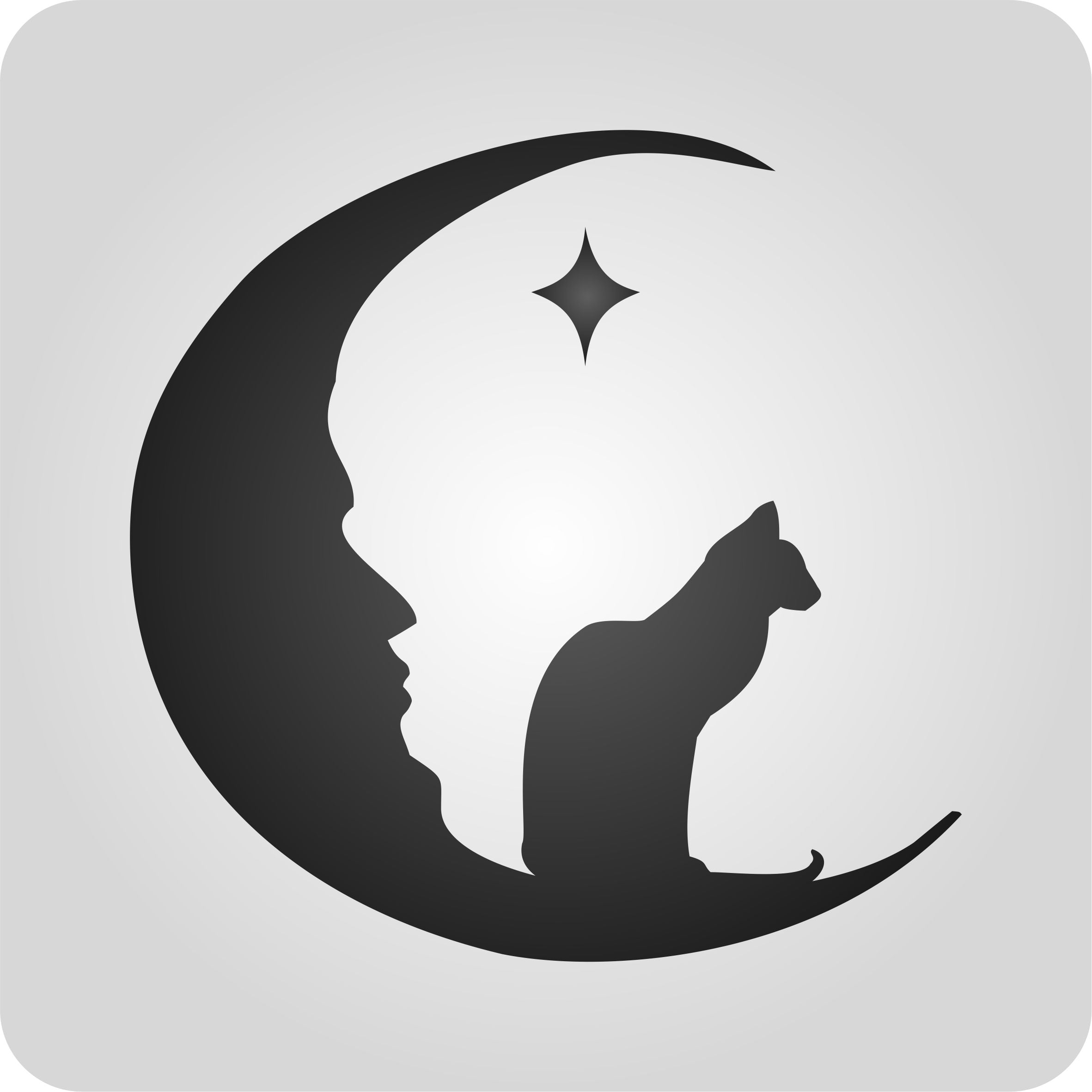 Moon Cat Stencil - Cat Moon Halloween