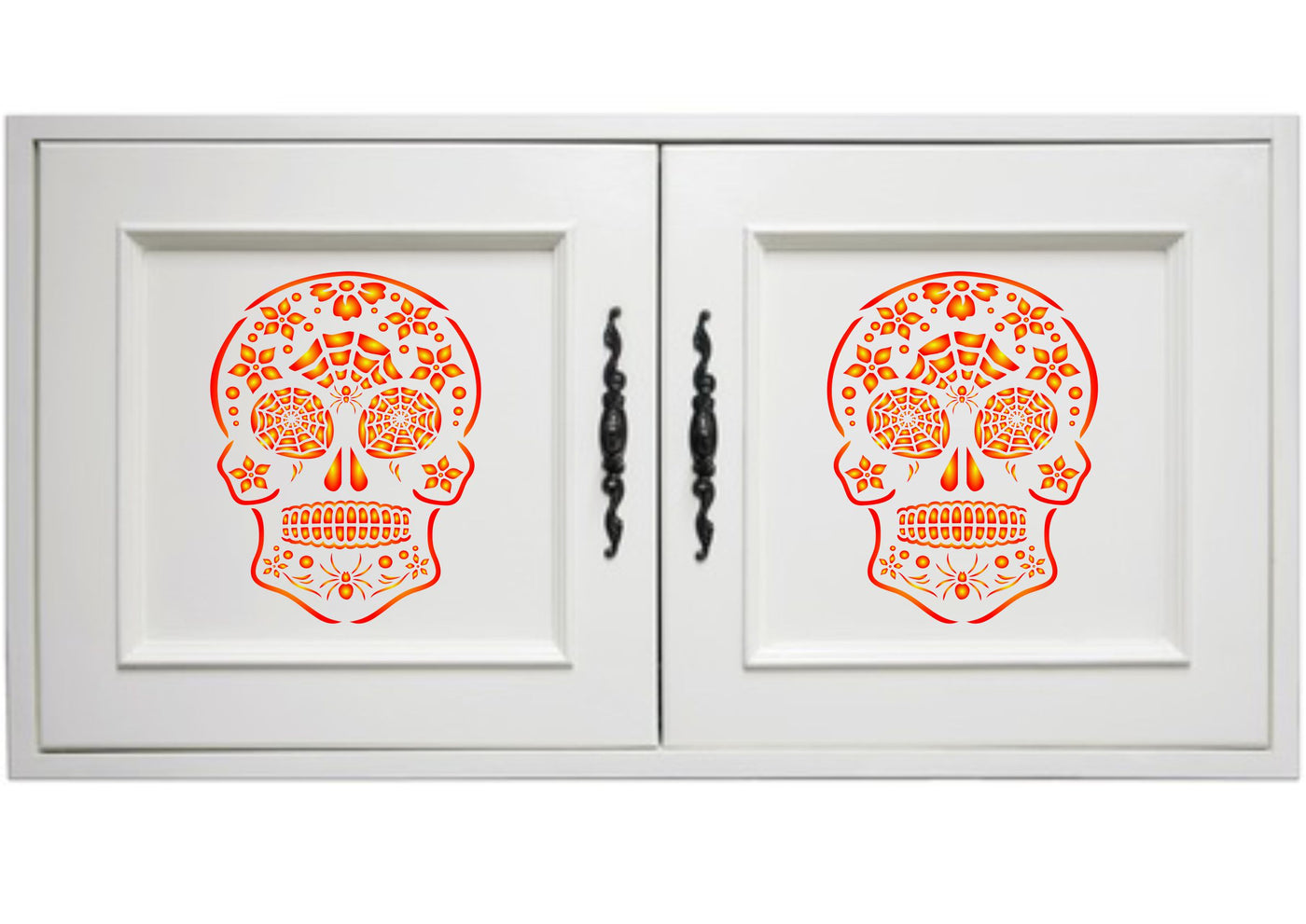 Halloween Sugar Skull Stencil - Day of The Dead Decor