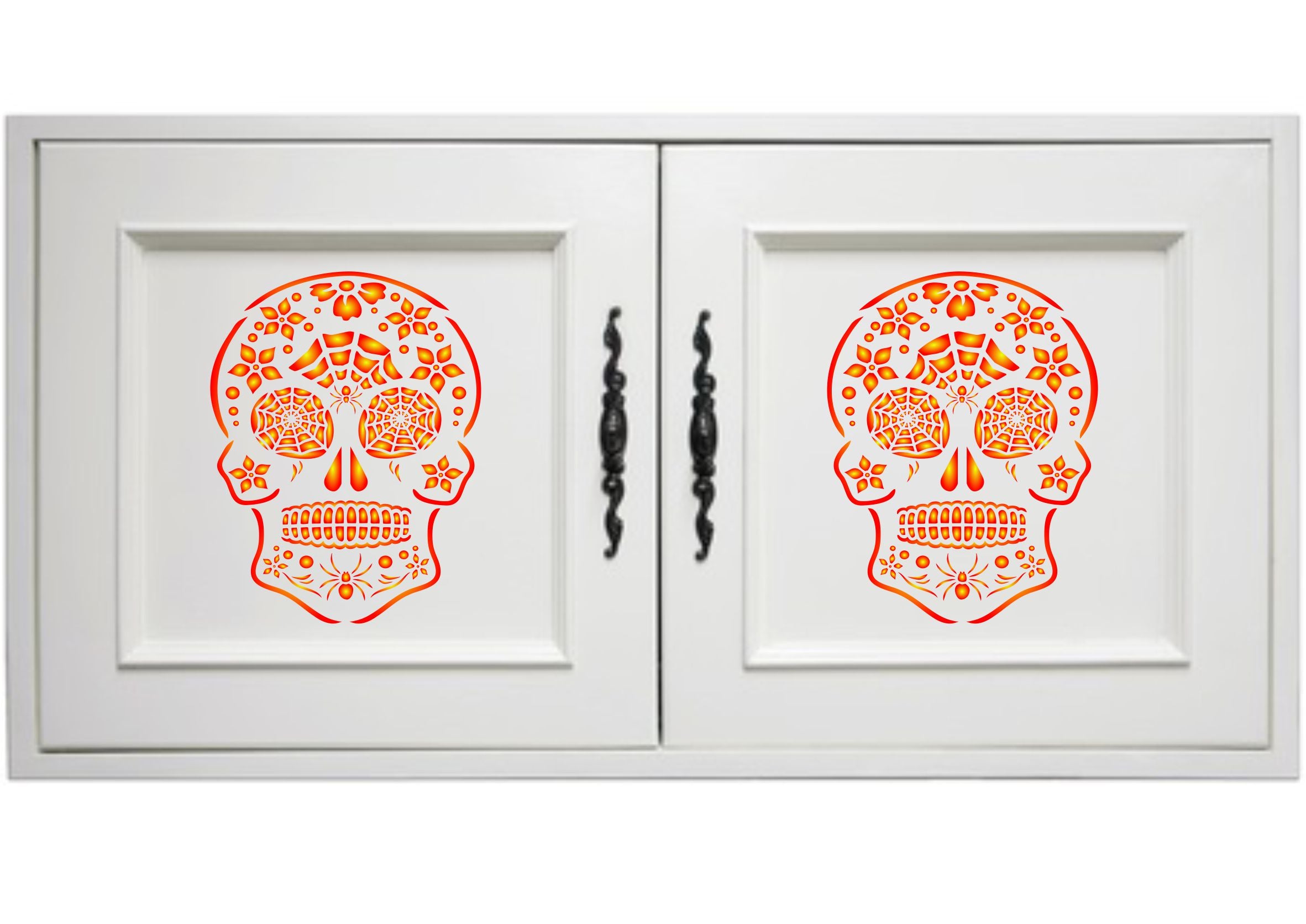 Halloween Sugar Skull Stencil - Day of The Dead Decor