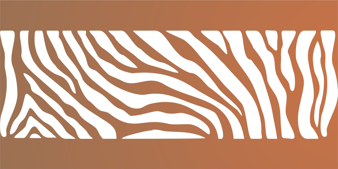 Zebra Stripe Stencil- Animal Skin Pattern Border