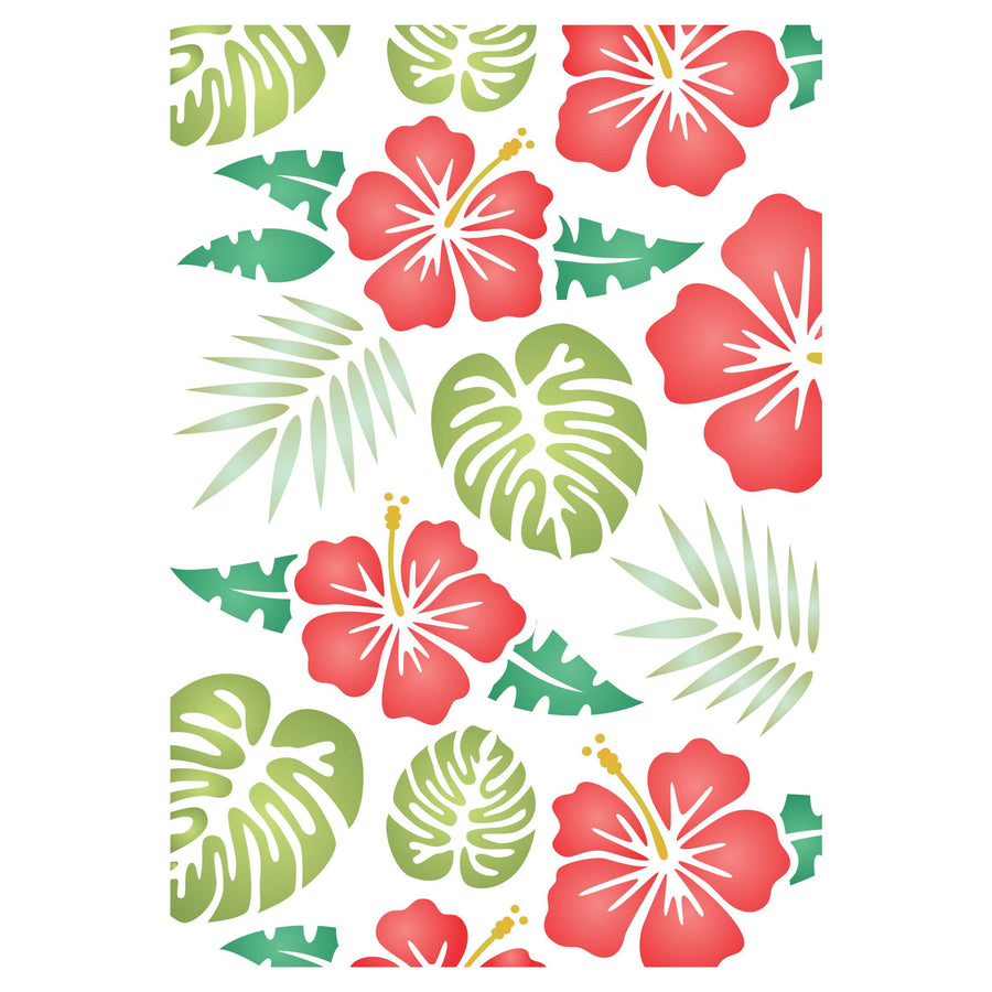 Tropical Layering Stencil- Layering use to add Texture and Design